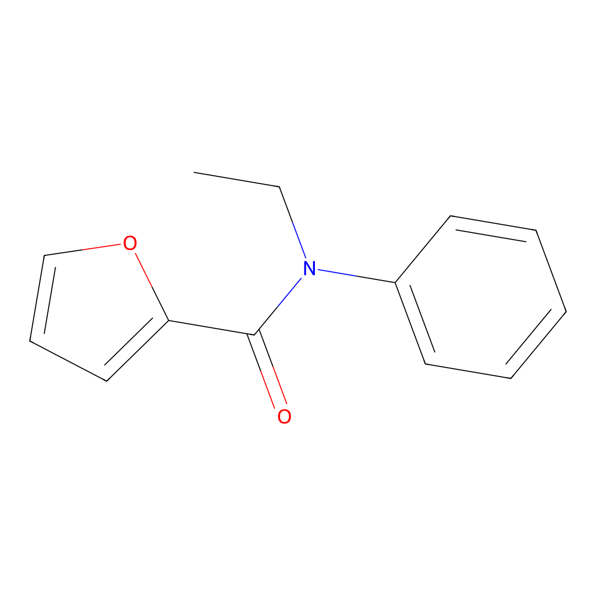 N-ethyl-N-phenylfuran-2-carboxamide molecular structure, CAS 223431-27-4
