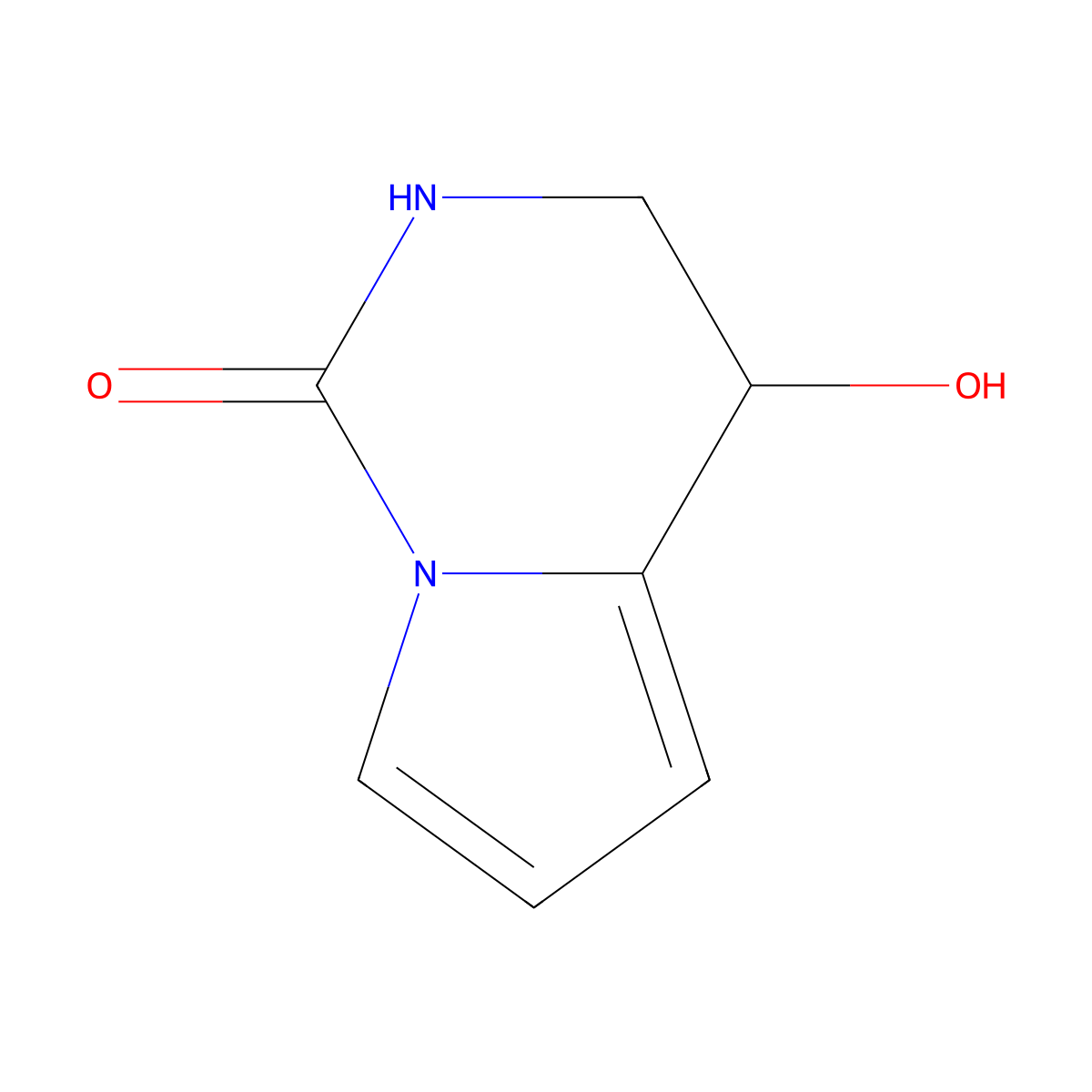 4-Hydroxy-3,4-dihydropyrrolo[1,2-c]pyrimidin-1(2H)-one molecular structure, CAS 223432-95-9