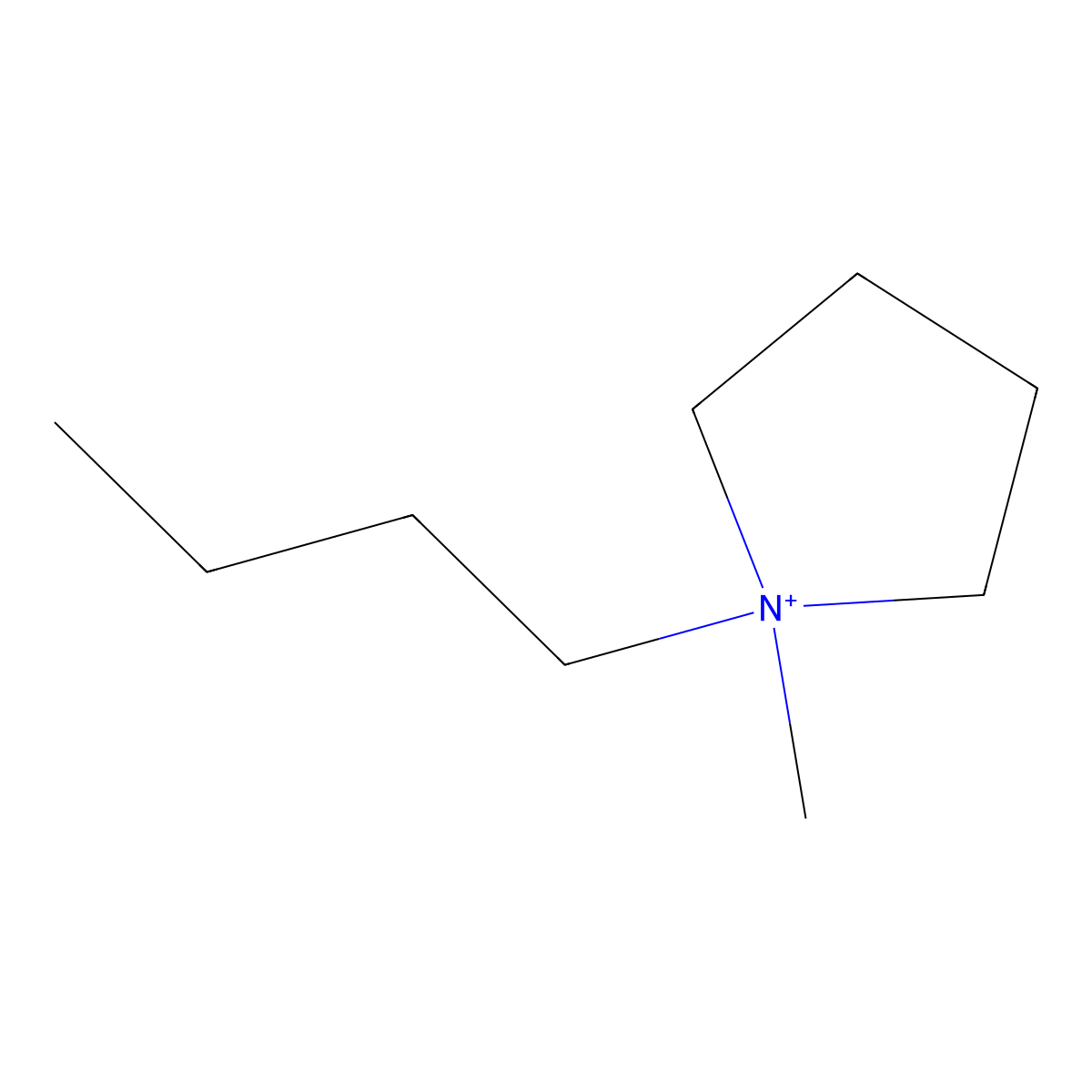1-Butyl-1-methylpyrrolidinium molecular structure, CAS 223437-10-3