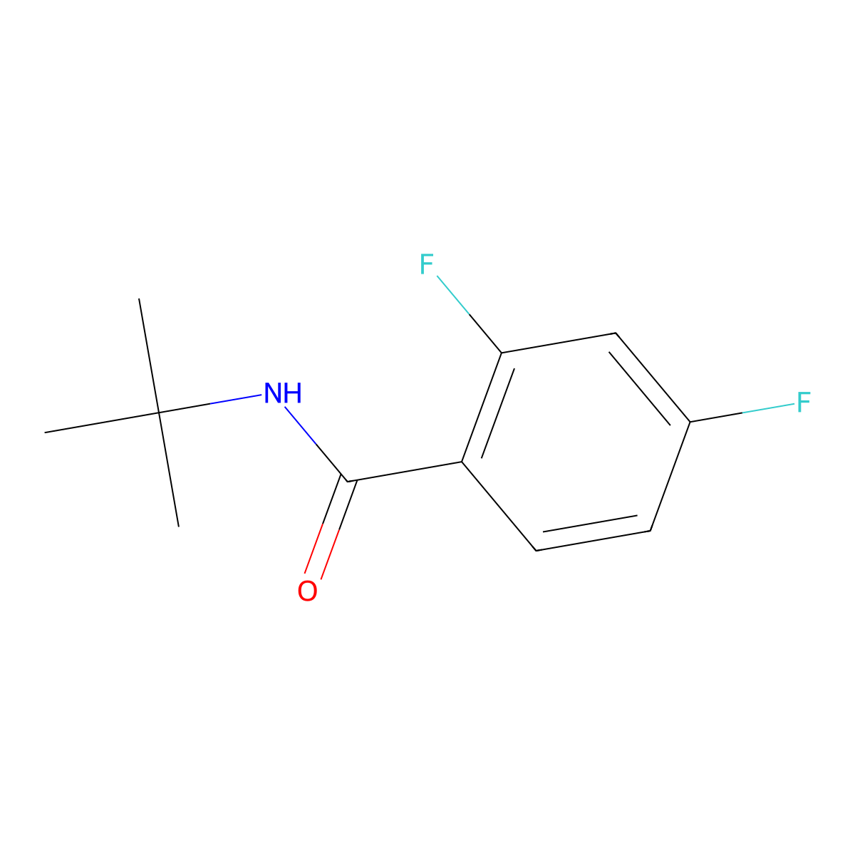 N-t-Butyl-2,4-difluorobenzamide molecular structure, CAS 223444-26-6