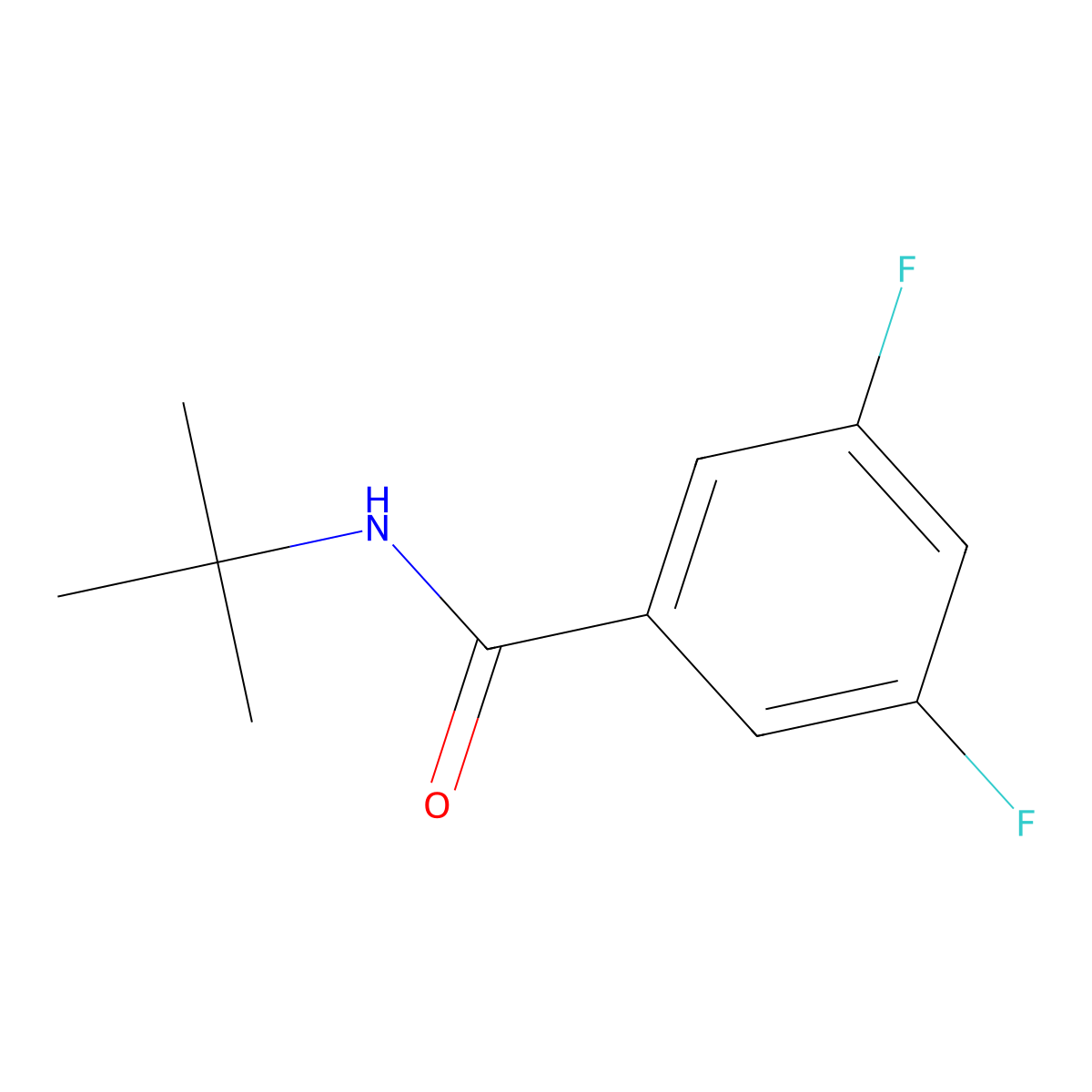 N-tert-butyl-3,5-difluorobenzamide molecular structure, CAS 223444-32-4