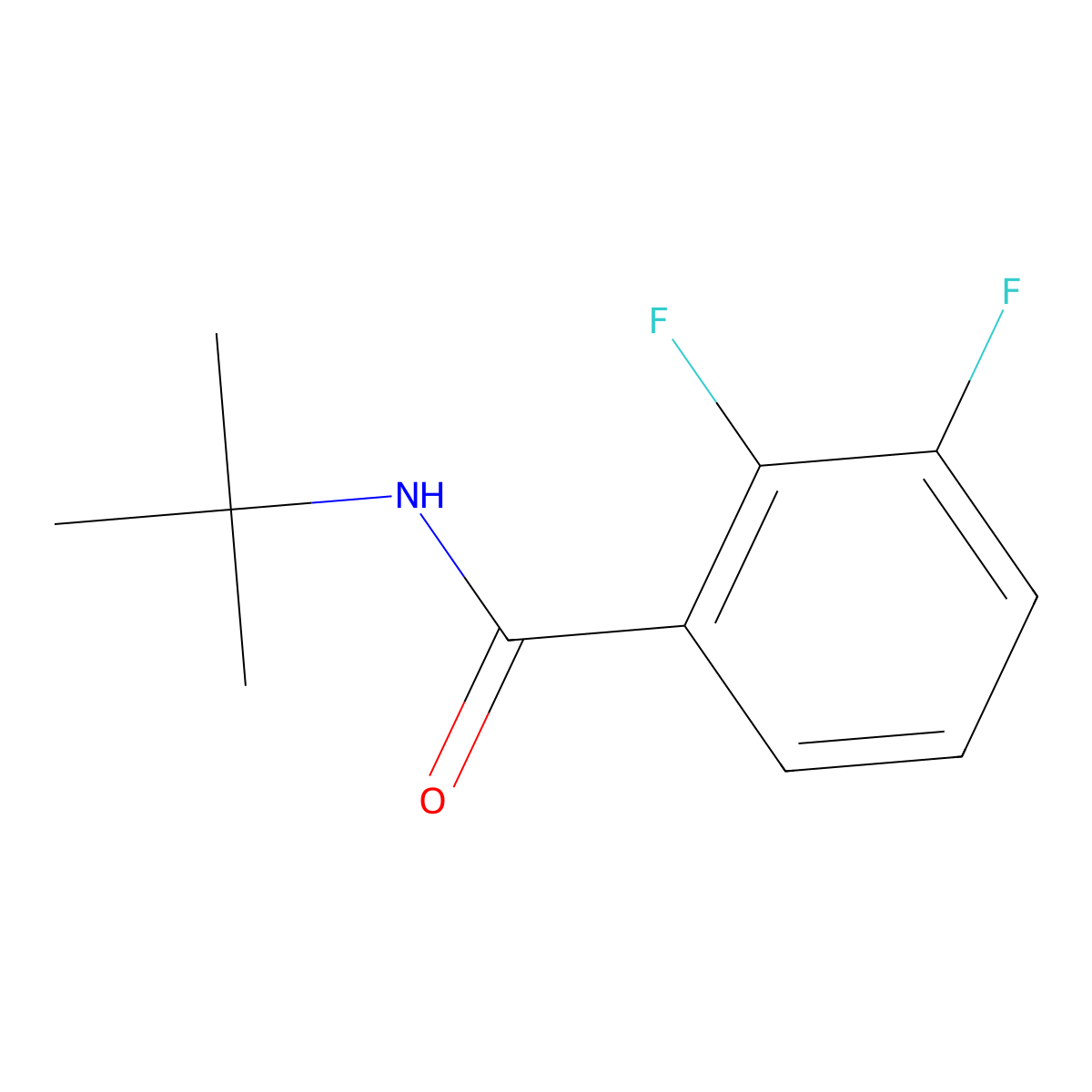 N-(1,1-Dimethylethyl)-2,3-difluorobenzamide molecular structure, CAS 223444-56-2