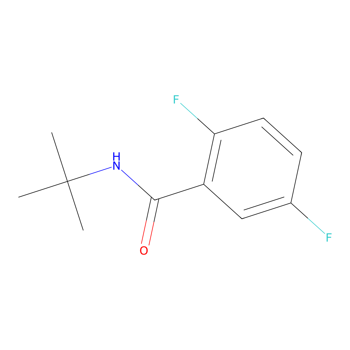 N-(tert-Butyl)-2,5-difluorobenzamide molecular structure, CAS 223444-58-4