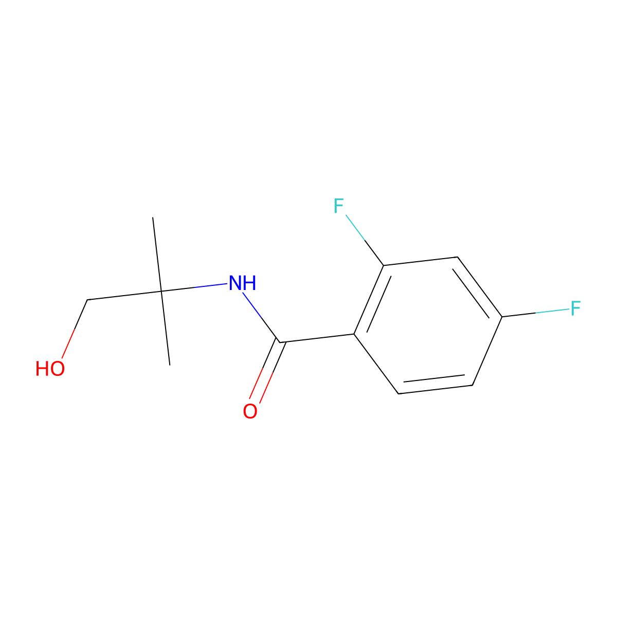 N-(2-Hydroxy-1,1-dimethylethyl)-2,4-difluorobenzamide molecular structure, CAS 223444-61-9