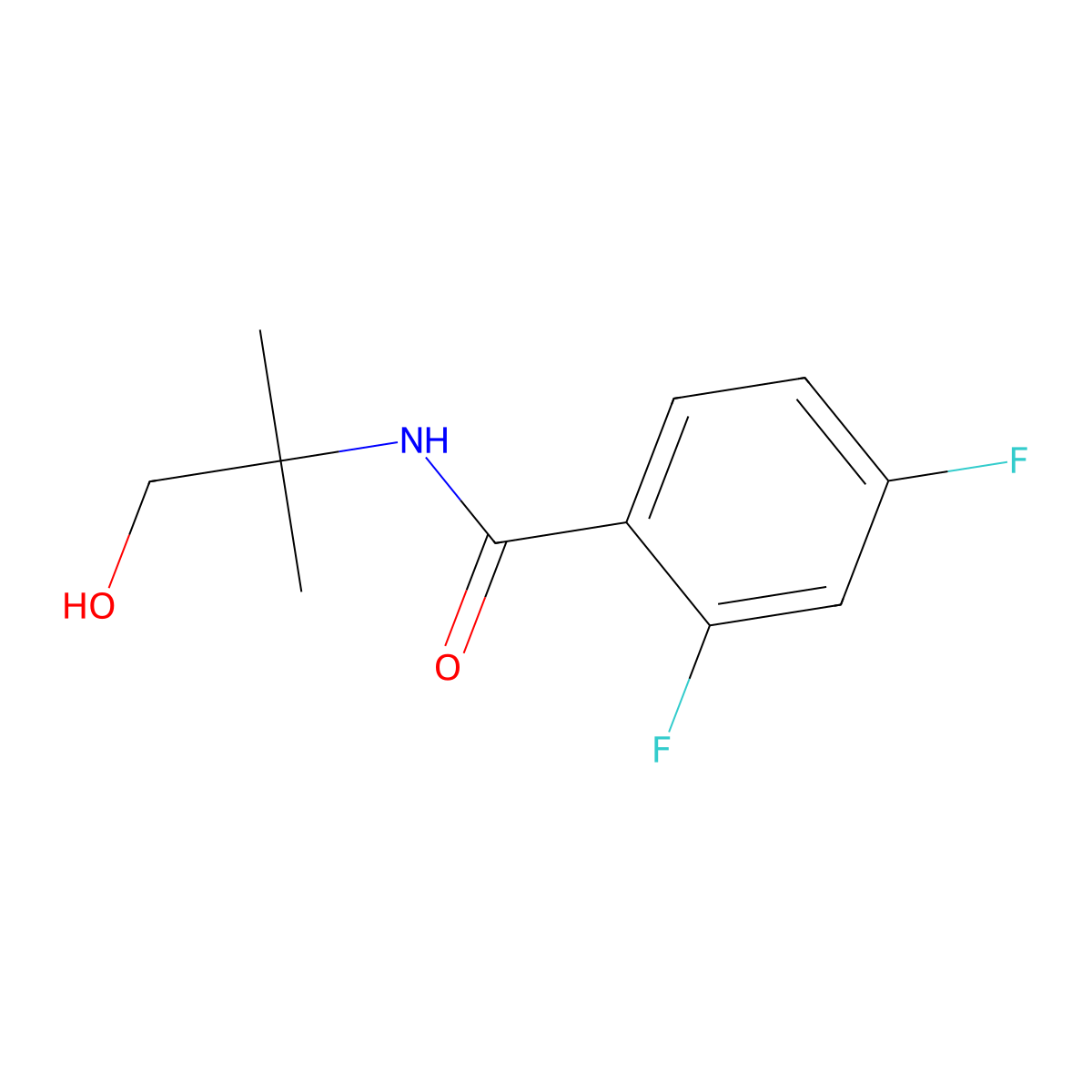 N-(2-Hydroxy-1,1-dimethylethyl)-2,4-difluorobenzamide molecular structure, CAS 223444-61-9