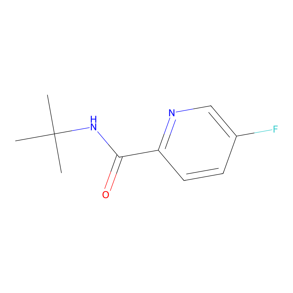 N-t-Butyl-5-fluoro-2-pyridinecarboxamide molecular structure, CAS 223444-93-7