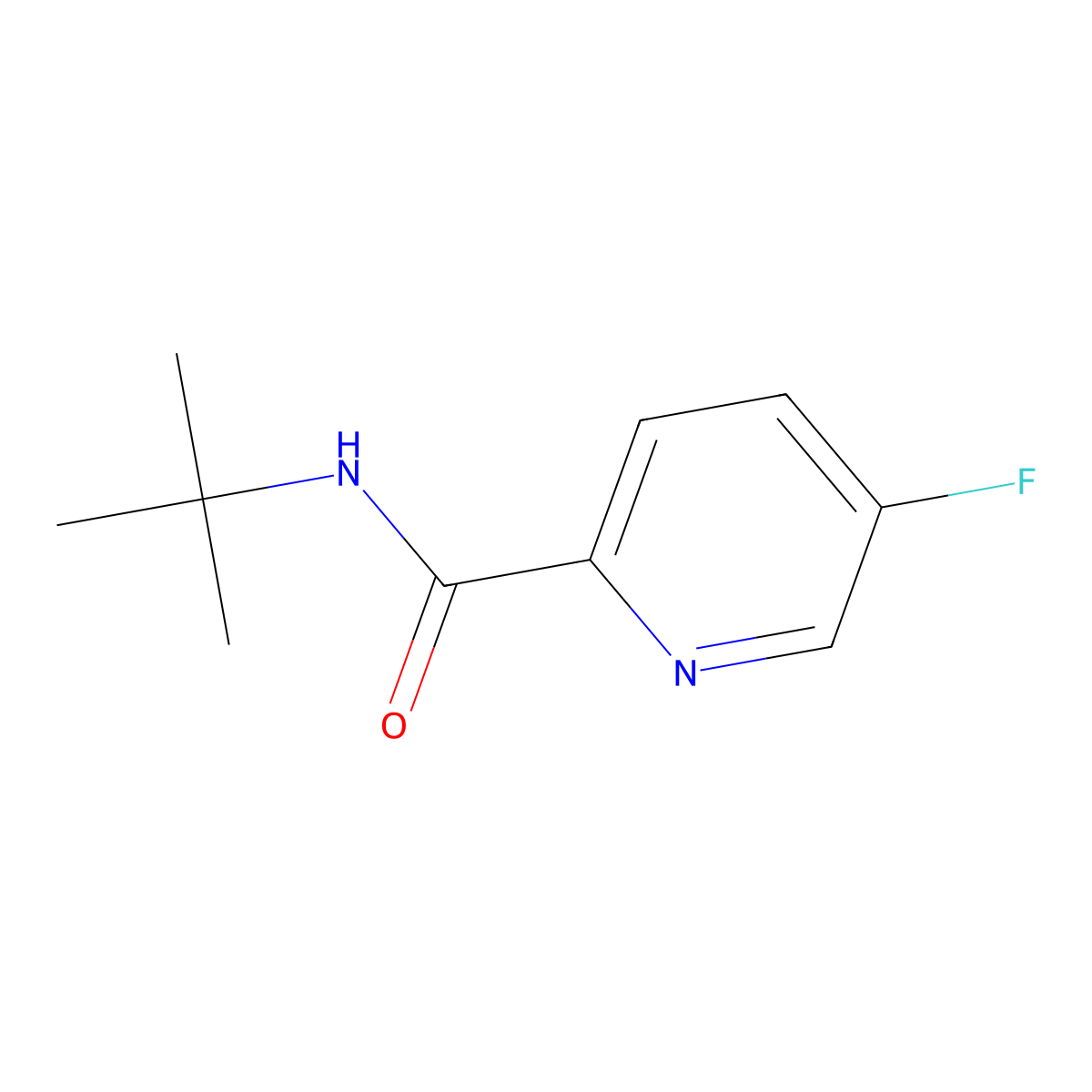 N-t-Butyl-5-fluoro-2-pyridinecarboxamide molecular structure, CAS 223444-93-7