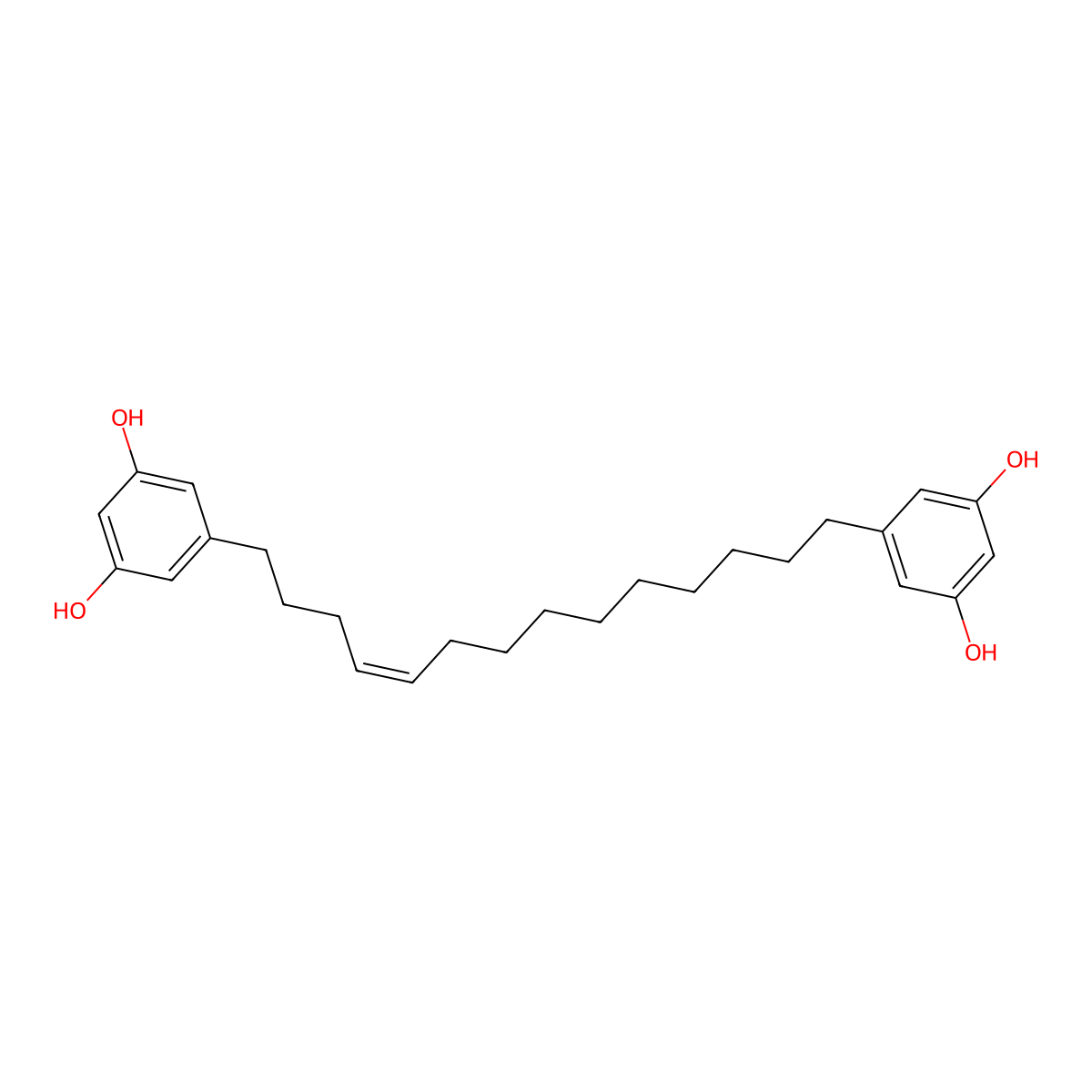 5-((Z)-14-(3,5-Dihydroxyphenyl)Tetradec-10-Enyl)Benzene-1,3-Diol molecular structure, CAS 223460-87-5