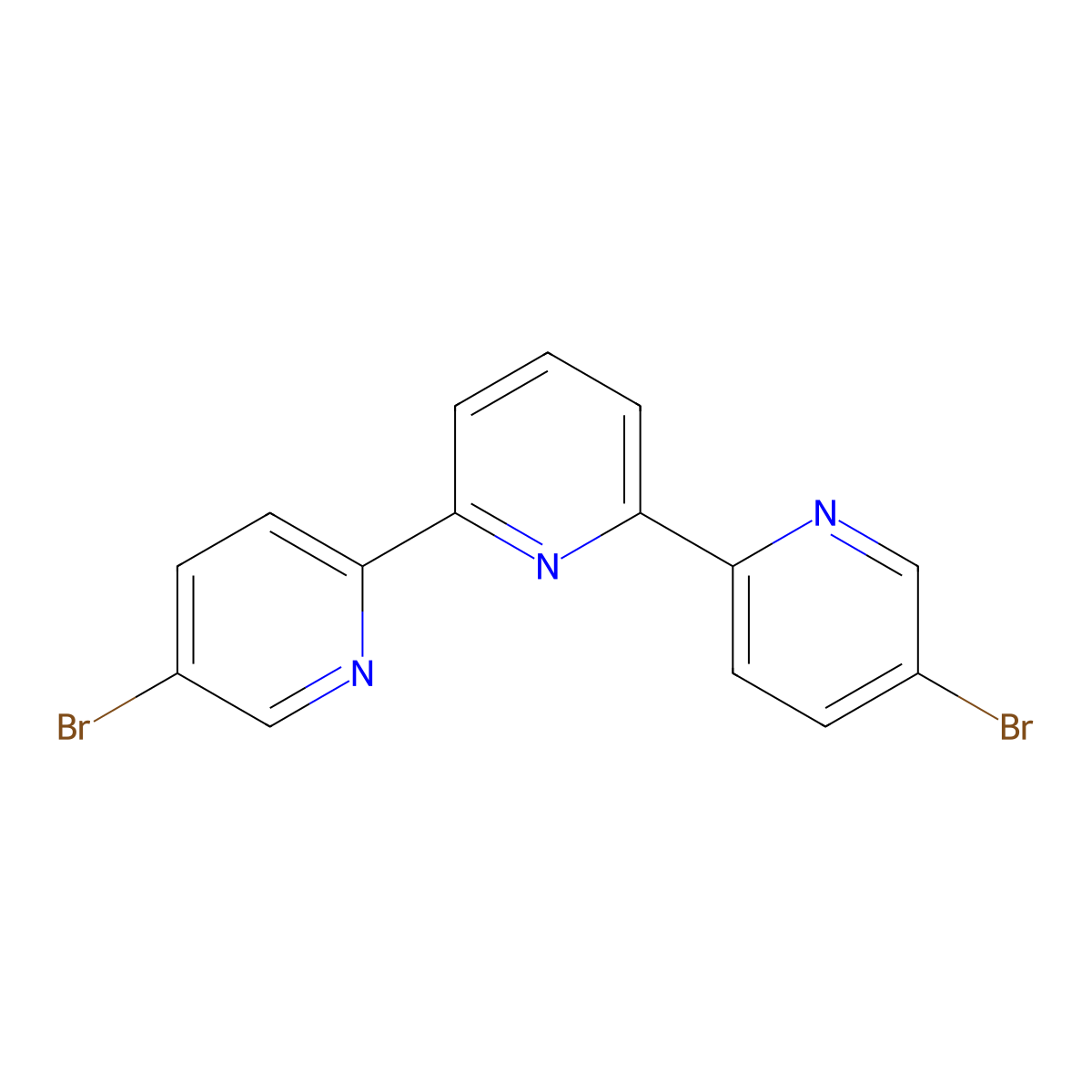 5,5''-Dibromo-2,2':6',2''-terpyridine molecular structure, CAS 223463-10-3