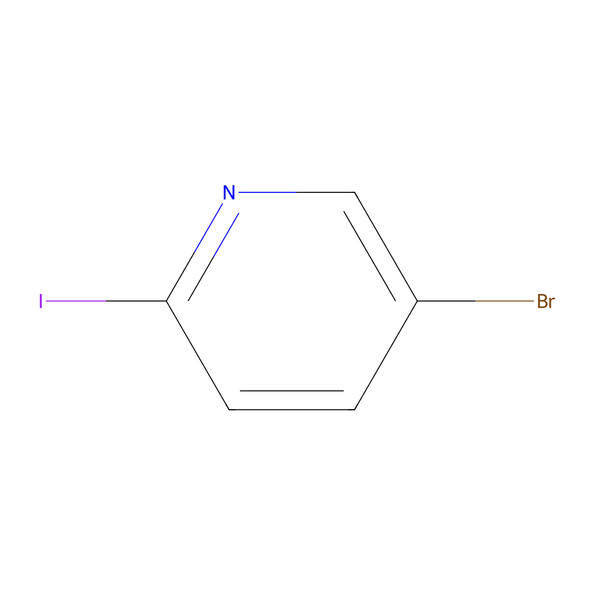 5-Bromo-2-iodopyridine molecular structure, CAS 223463-13-6