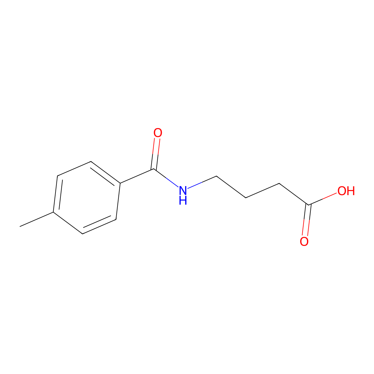 4-[(4-Methylbenzoyl)amino]butanoic acid molecular structure, CAS 223465-84-7