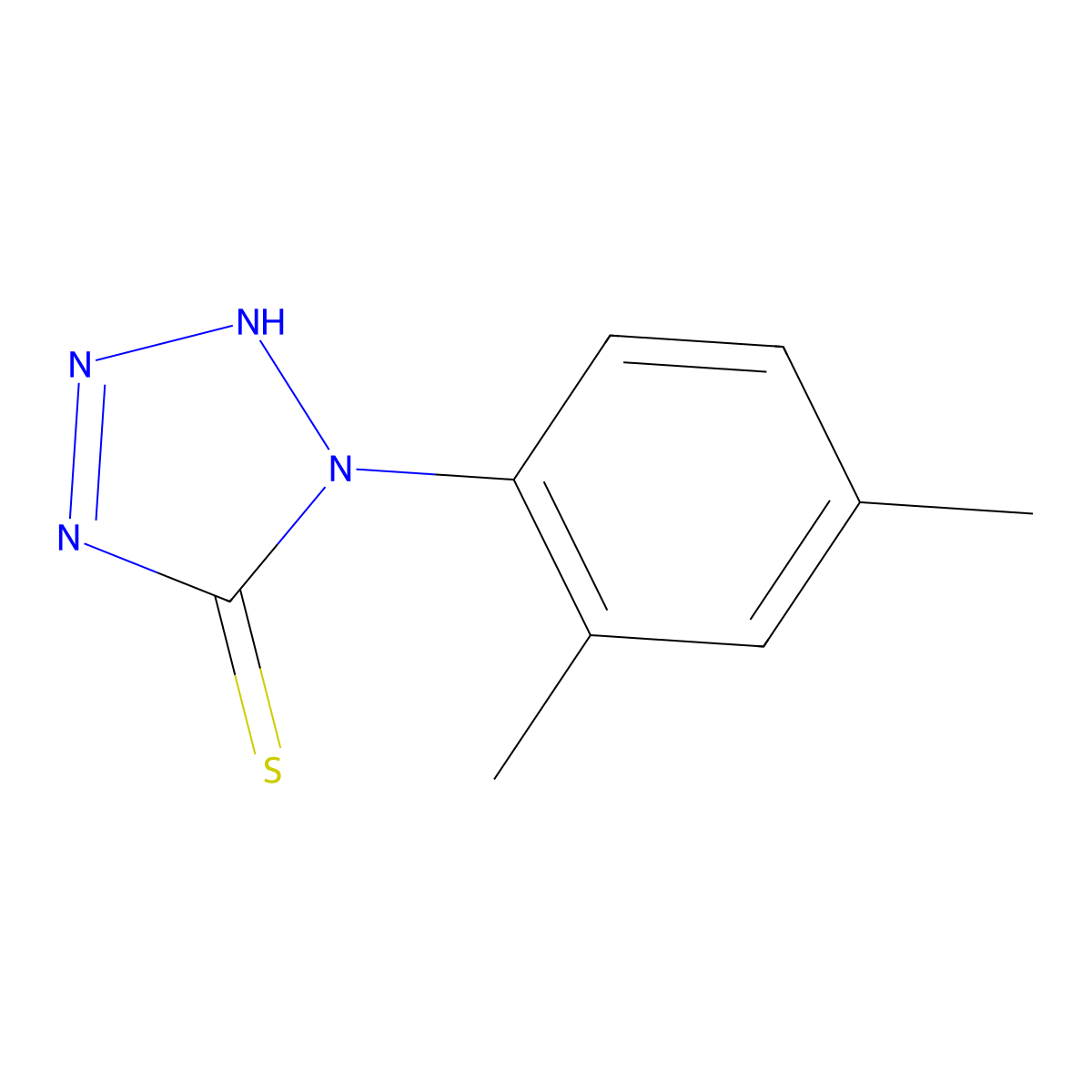 1-(2,4-Dimethyl-phenyl)-1H-tetrazole-5-thiol molecular structure, CAS 22347-25-7