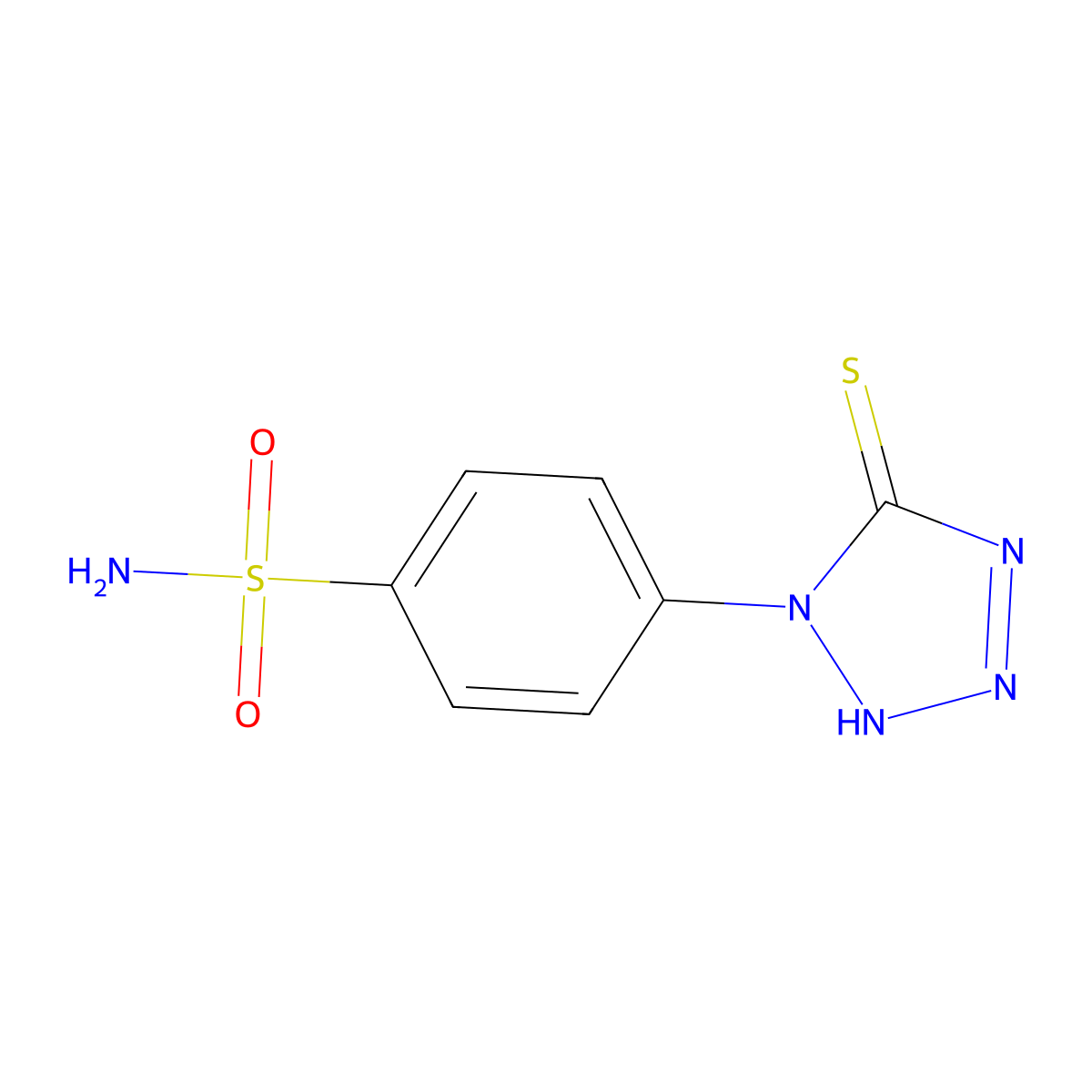 1-(4-Sulfamoylphenyl)-5-mercaptotetrazole molecular structure, CAS 22347-34-8