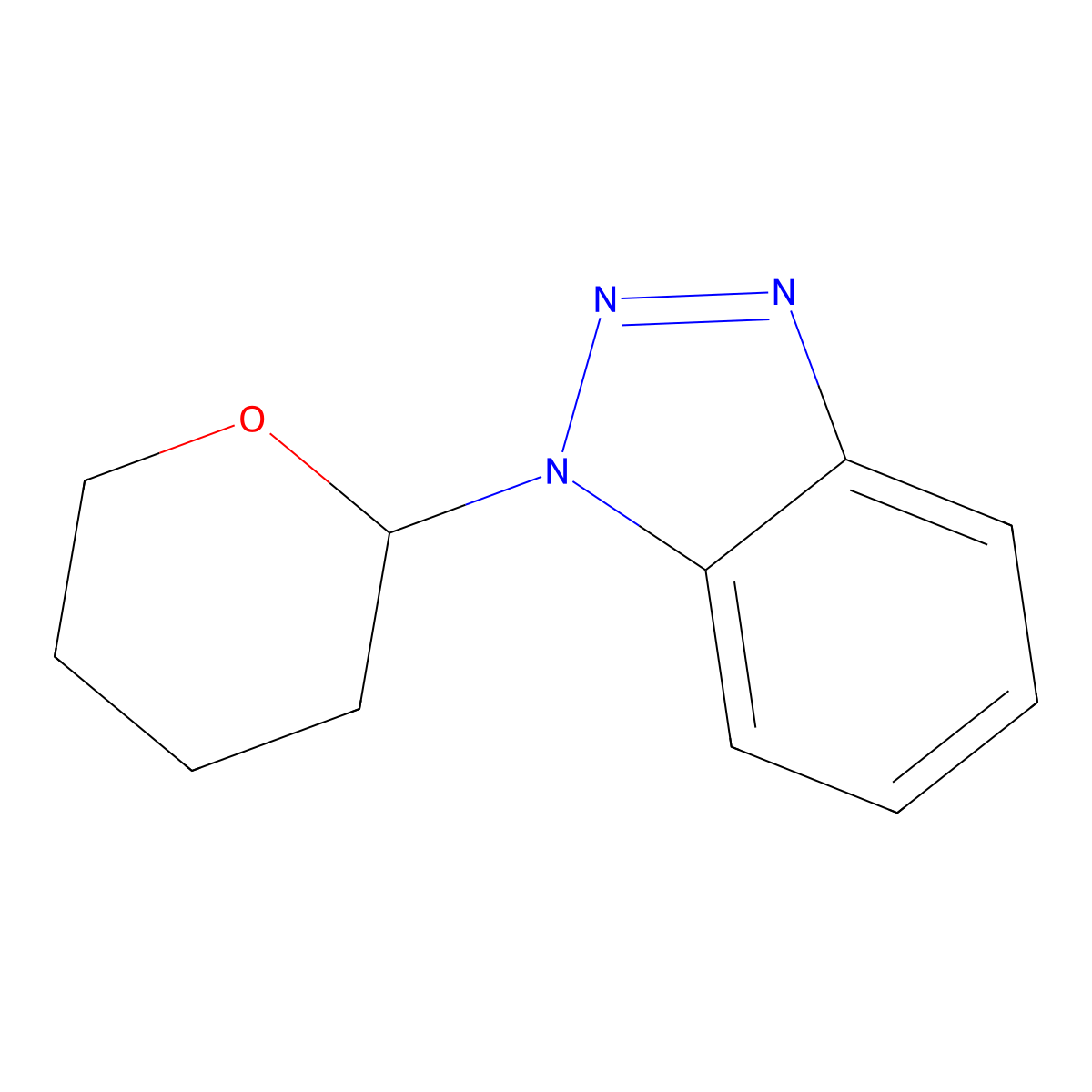 1-(Oxan-2-yl)-1H-1,2,3-benzotriazole molecular structure, CAS 22347-81-5