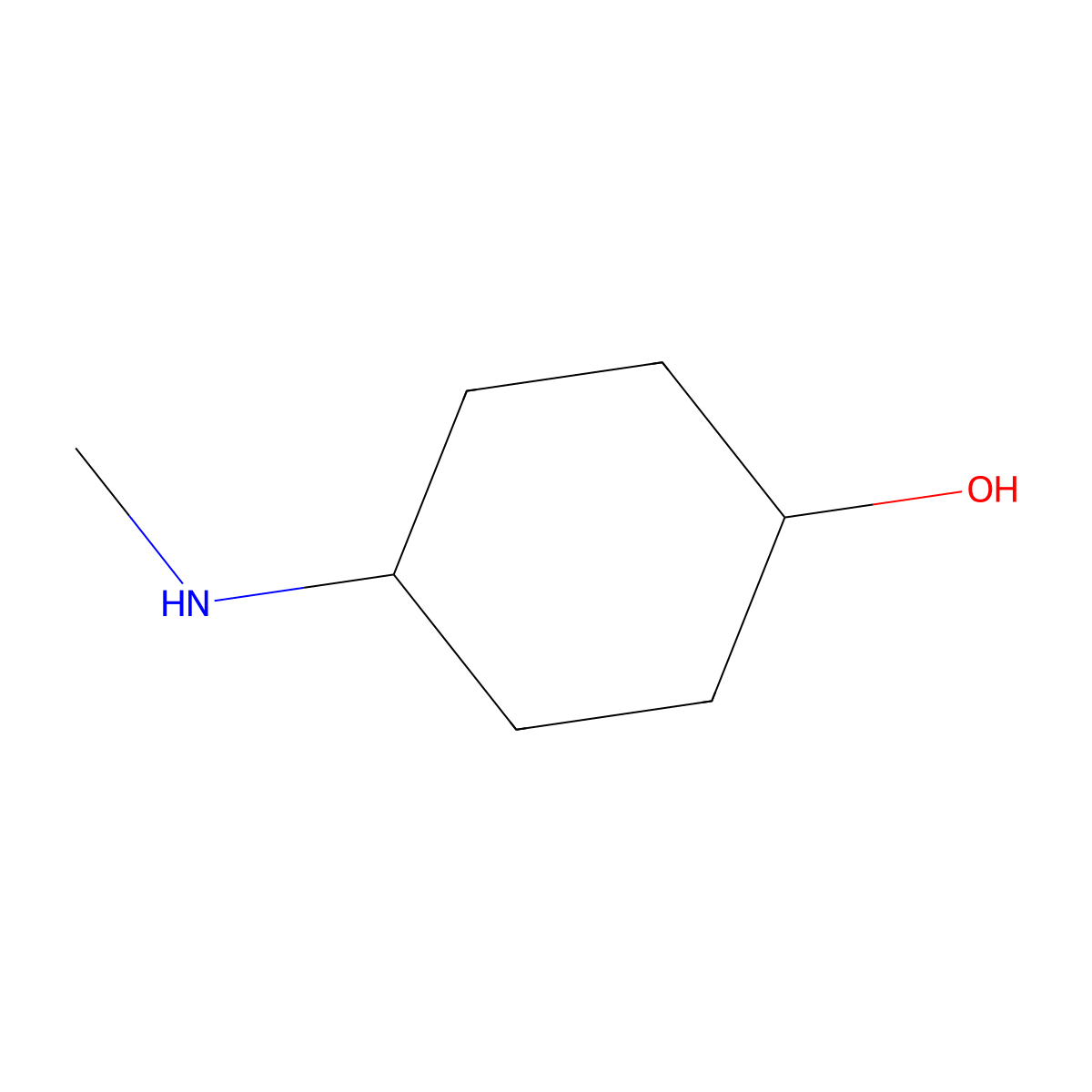 4-(Methylamino)cyclohexan-1-ol molecular structure, CAS 22348-38-5