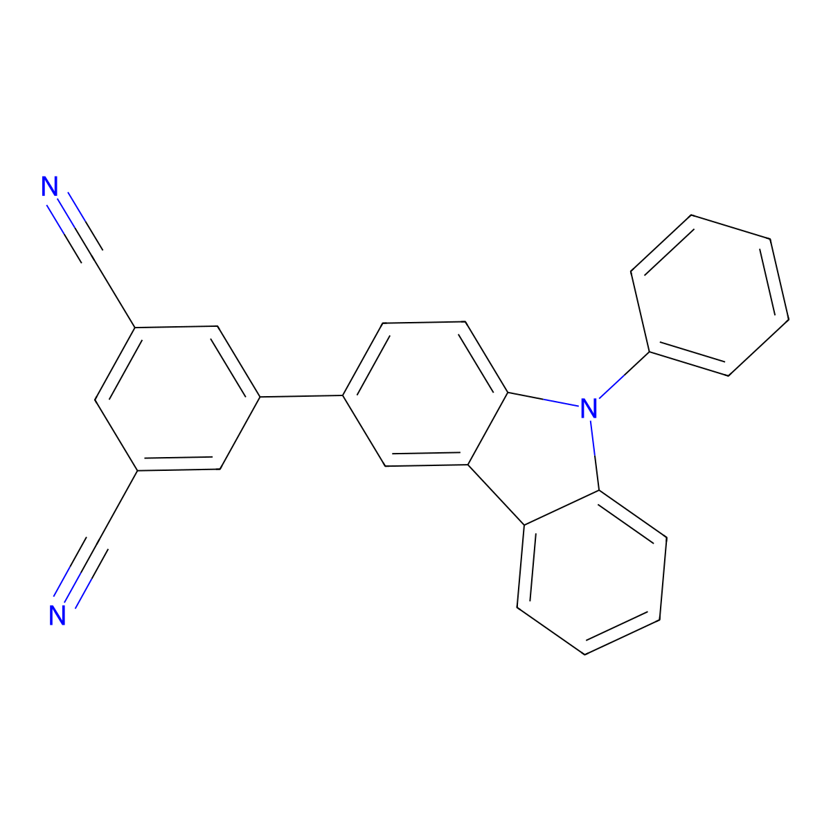 5-(9-Phenyl-9H-carbazol-3-yl)isophthalonitrile molecular structure, CAS 2234893-85-5