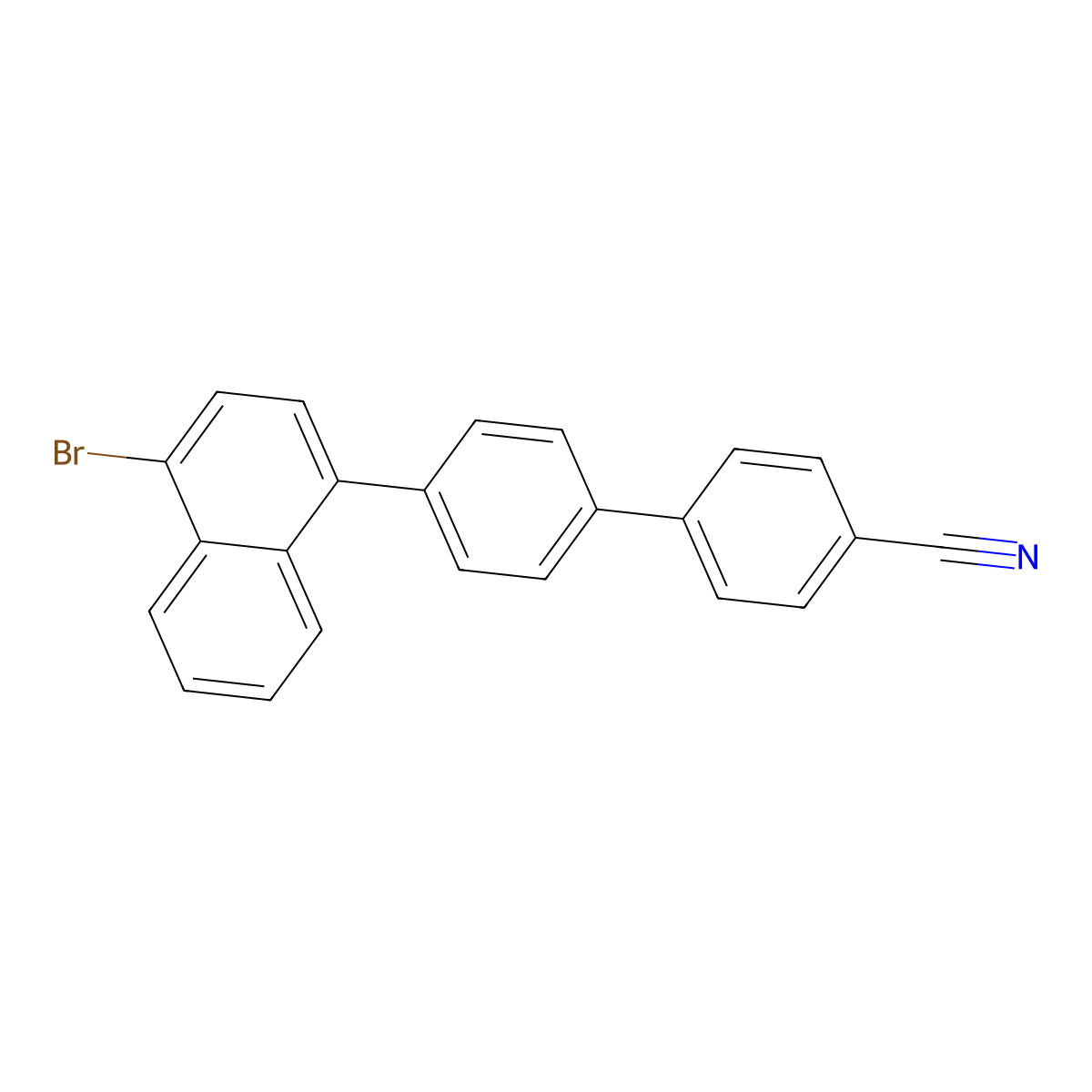 4'-(4-Bromonaphthalen-1-yl)-[1,1'-biphenyl]-4-carbonitrile molecular structure, CAS 2234895-19-1