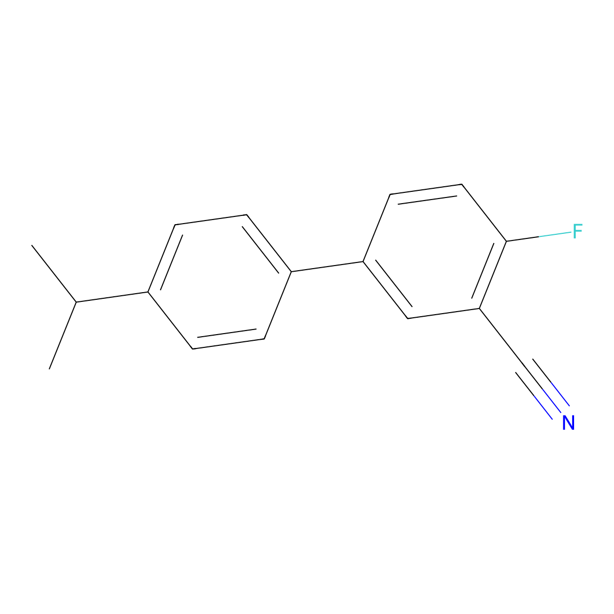 4-Fluoro-4'-isopropyl-[1,1'-biphenyl]-3-carbonitrile molecular structure, CAS 2234897-51-7