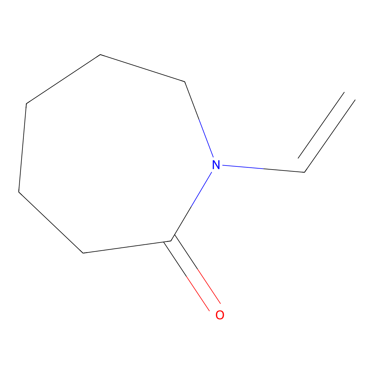 N-Vinylcaprolactam molecular structure, CAS 2235-00-9