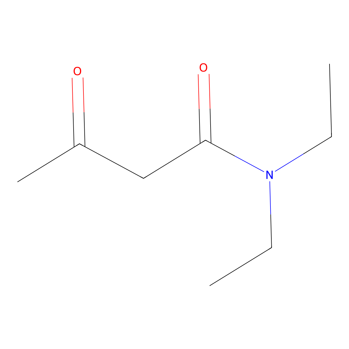Acetoacetamide, N,N-diethyl- molecular structure, CAS 2235-46-3