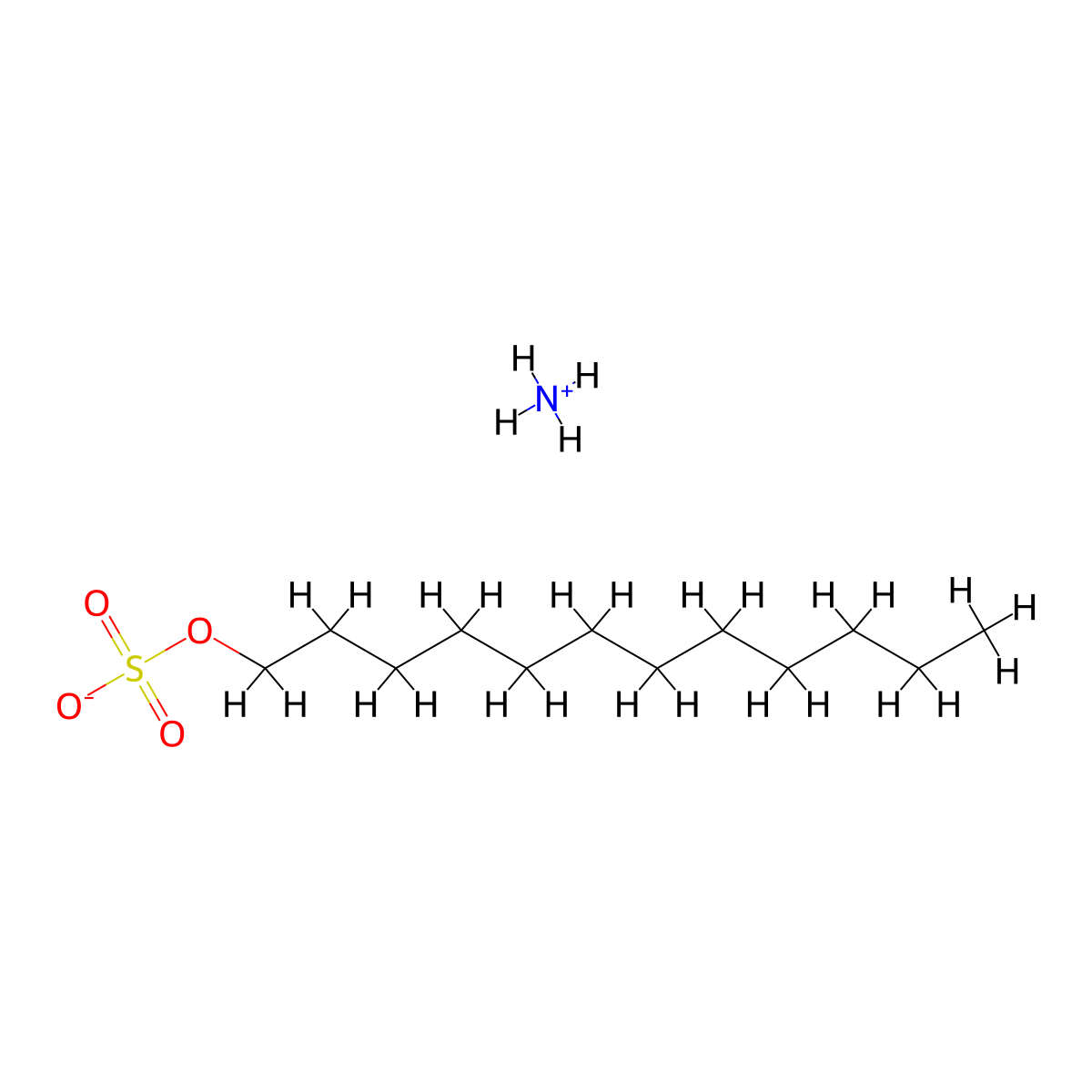 Ammonium Lauryl Sulfate molecular structure, CAS 2235-54-3