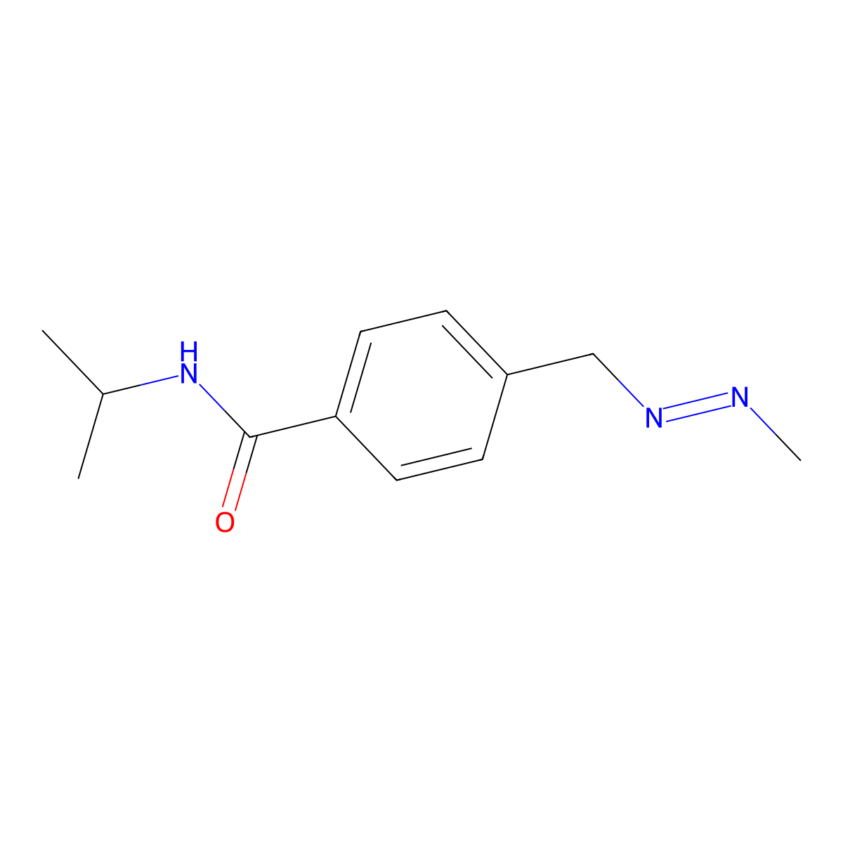 4-((2-Methyldiazenyl)methyl)-N-(1-methylethyl)benzamide molecular structure, CAS 2235-59-8