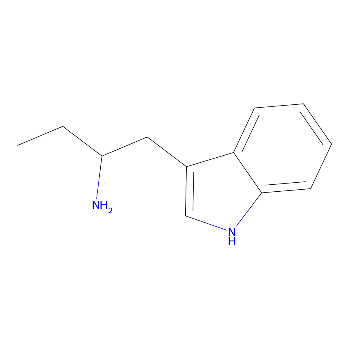 Alpha-Ethyltryptamine molecular structure, CAS 2235-90-7