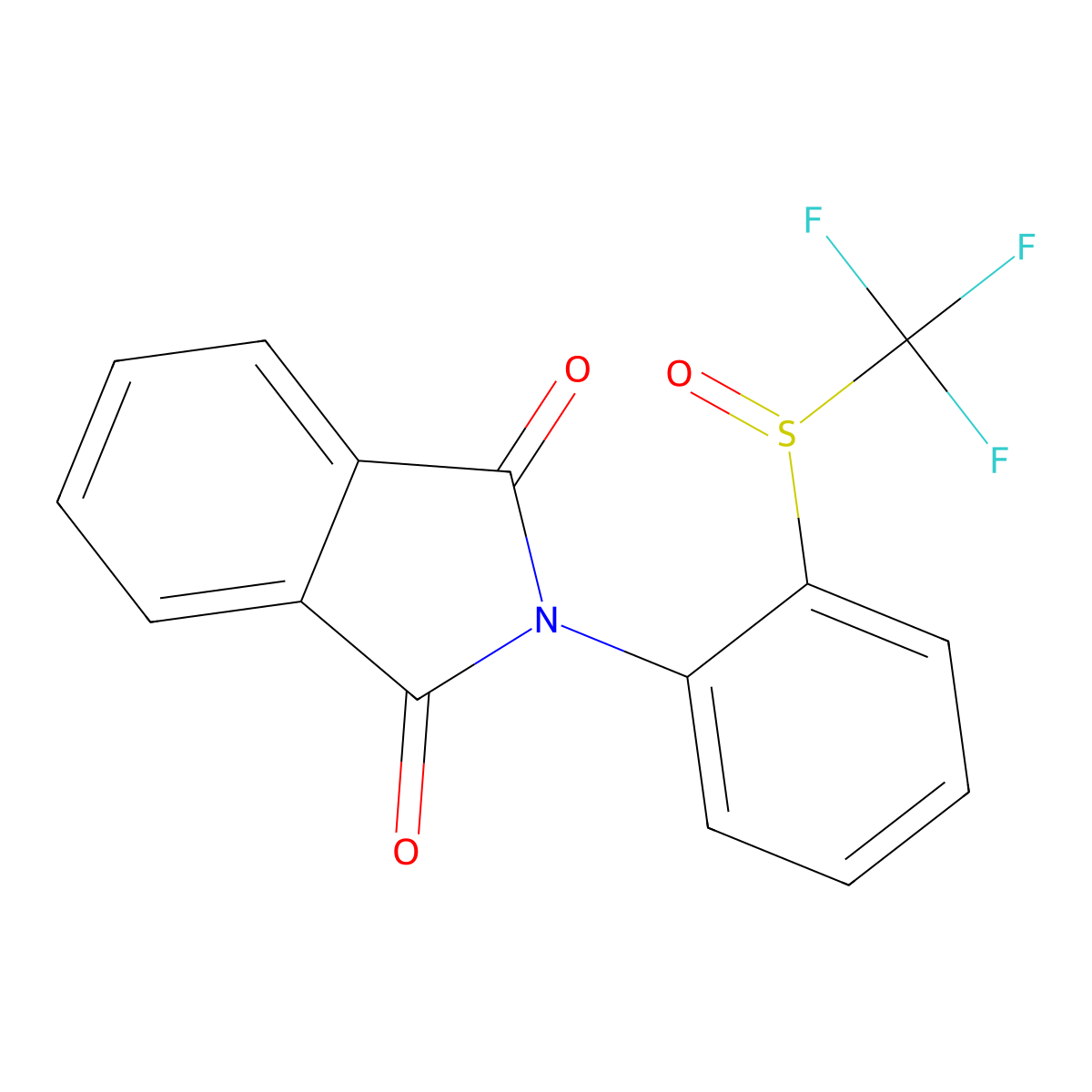 2-[2-(Trifluoromethylsulfinyl)phenyl]isoindole-1,3-dione molecular structure, CAS 22351-77-5