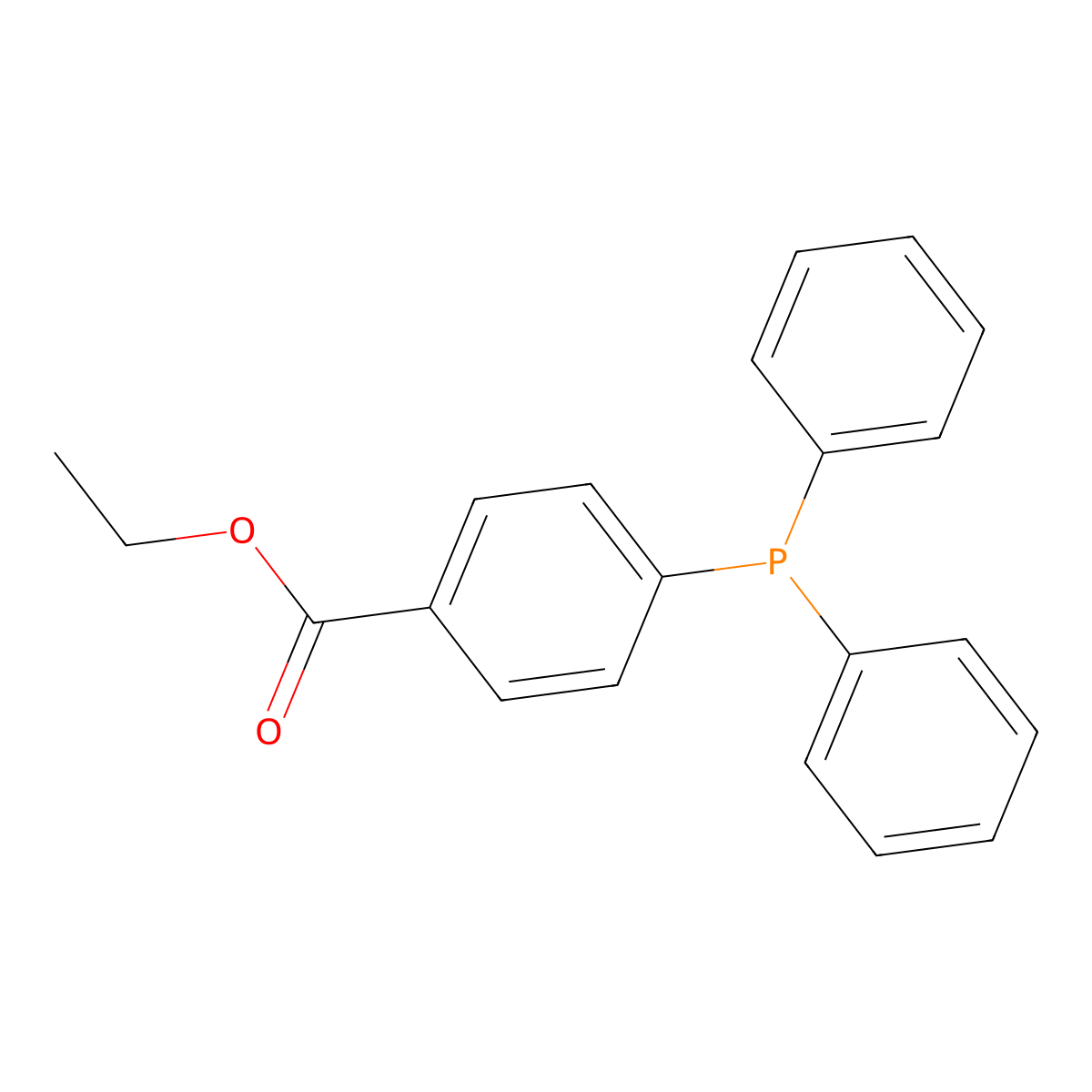 Benzoic acid, 4-(diphenylphosphino)-, ethyl ester molecular structure, CAS 223510-97-2