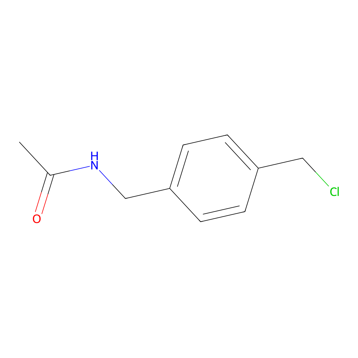 N-((4-(chloromethyl)phenyl)methyl)acetamide molecular structure, CAS 223512-41-2