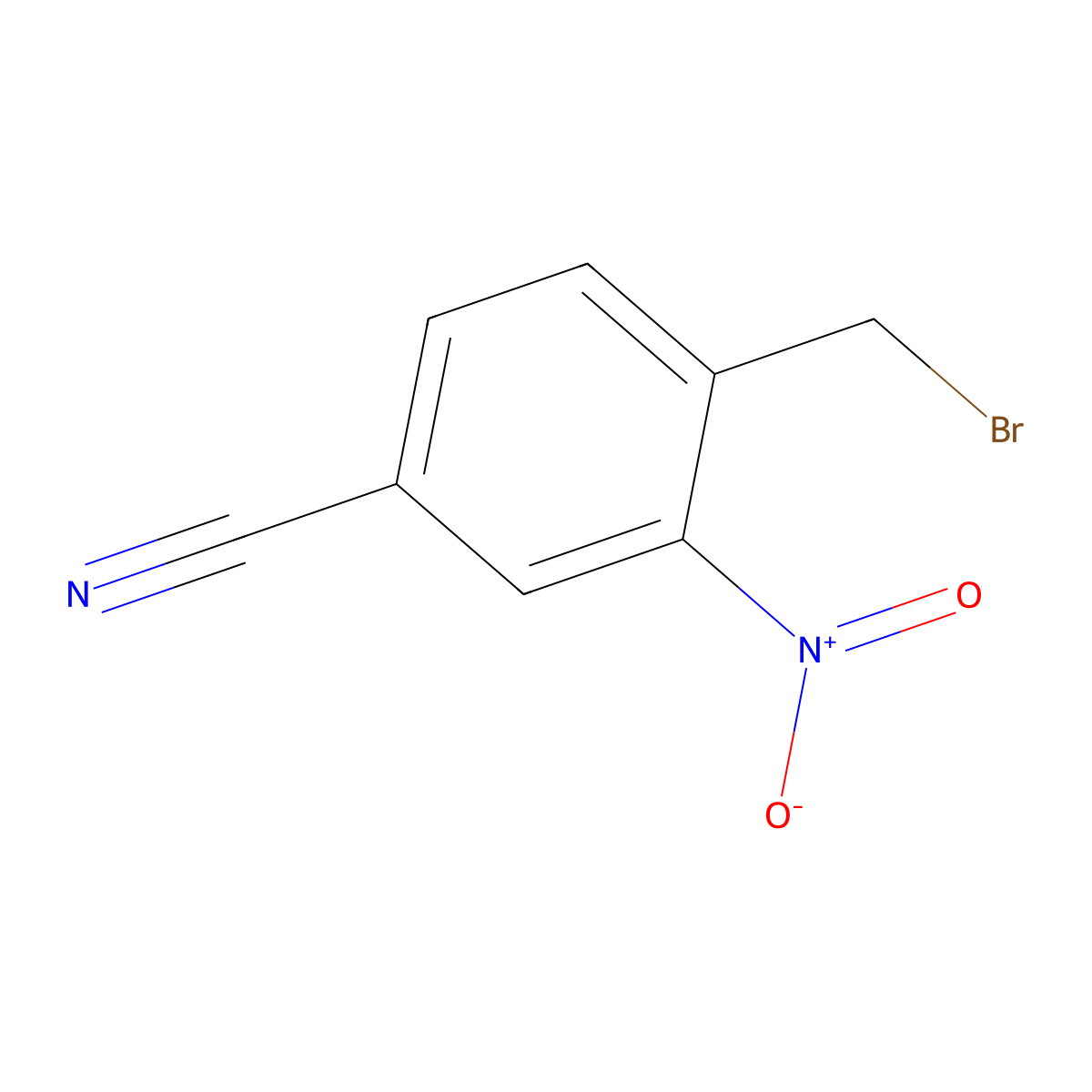 4-(Bromomethyl)-3-nitrobenzonitrile molecular structure, CAS 223512-70-7