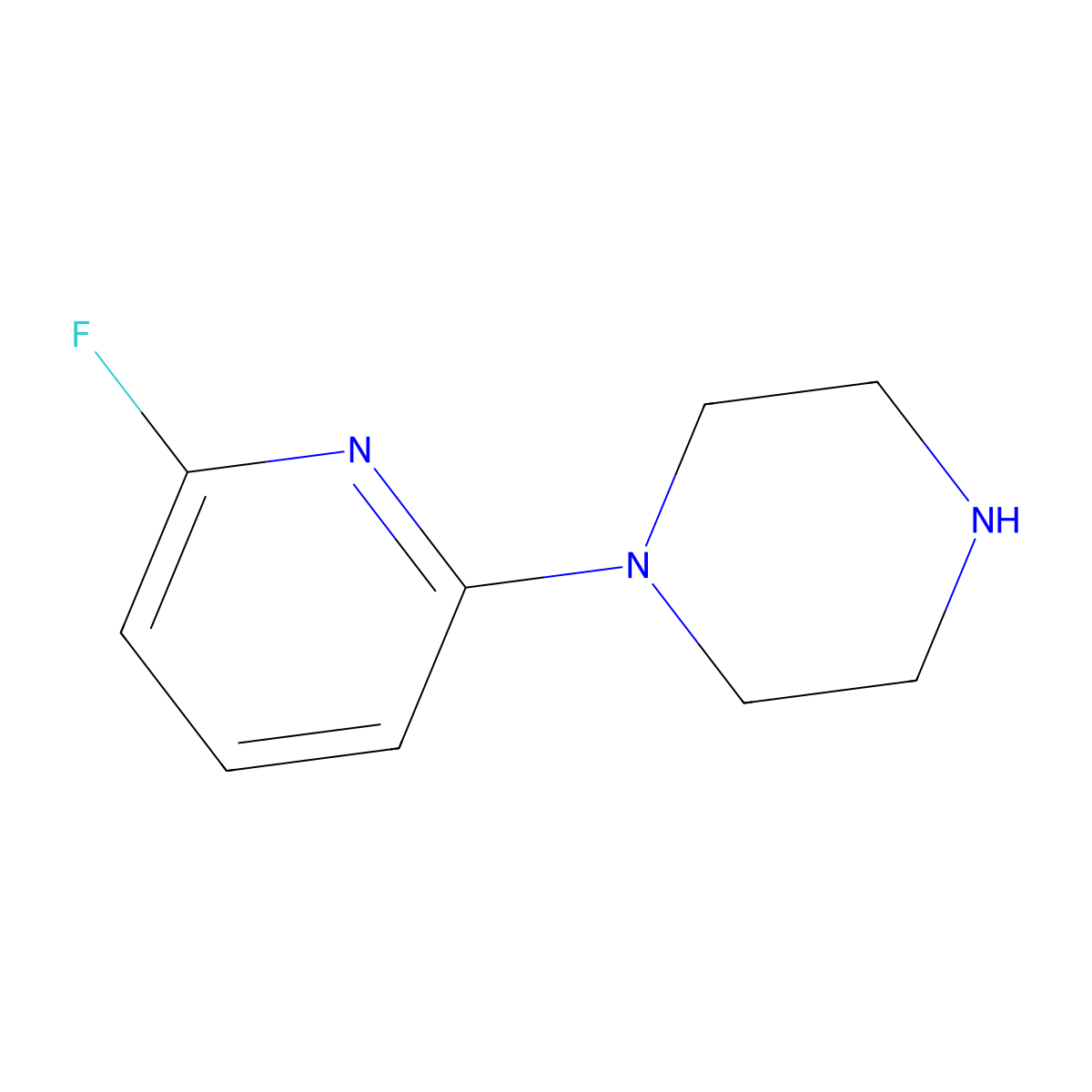 1-(6-Fluoropyridin-2-yl)piperazine molecular structure, CAS 223514-16-7