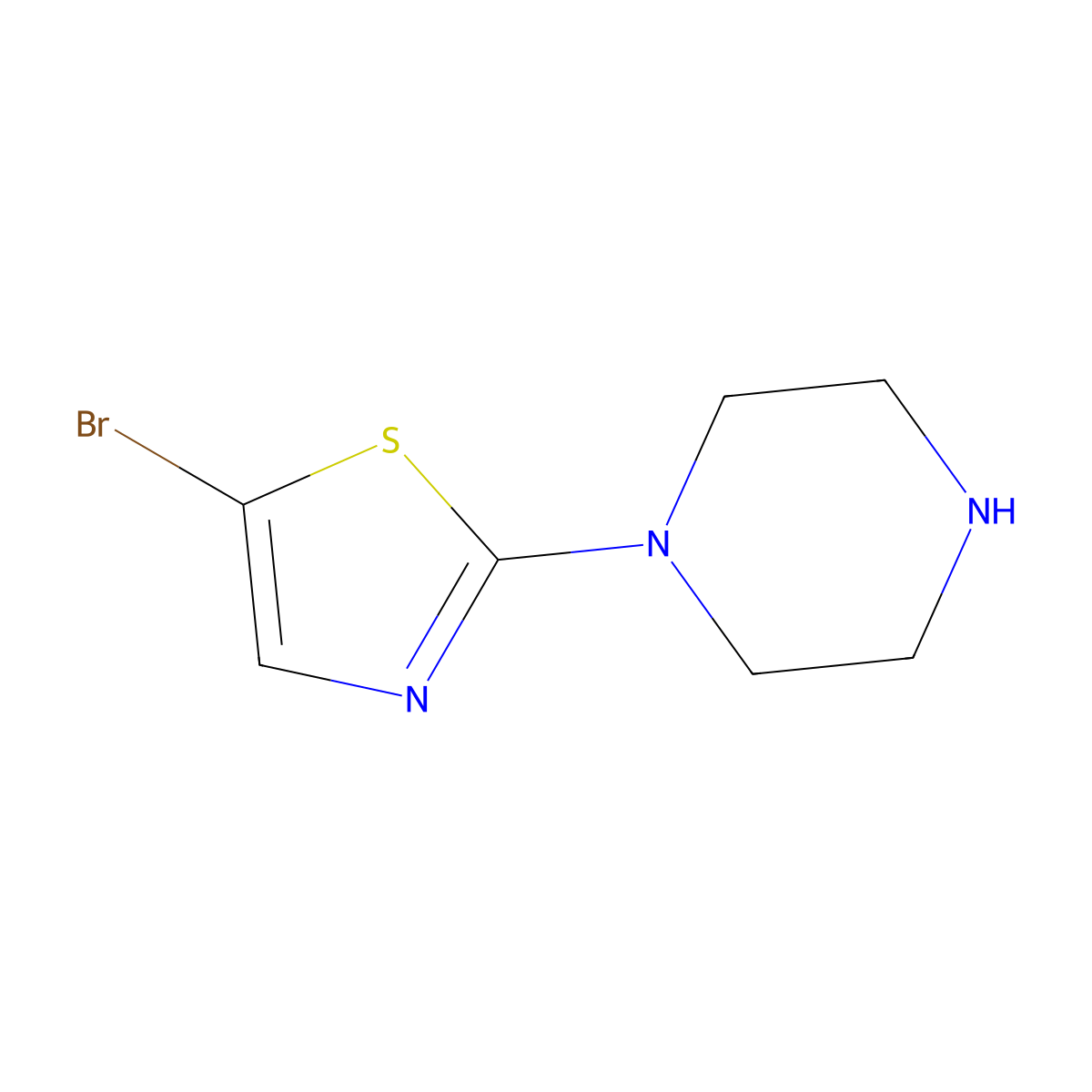 5-Bromo-2-(piperazin-1-yl)thiazole molecular structure, CAS 223514-48-5