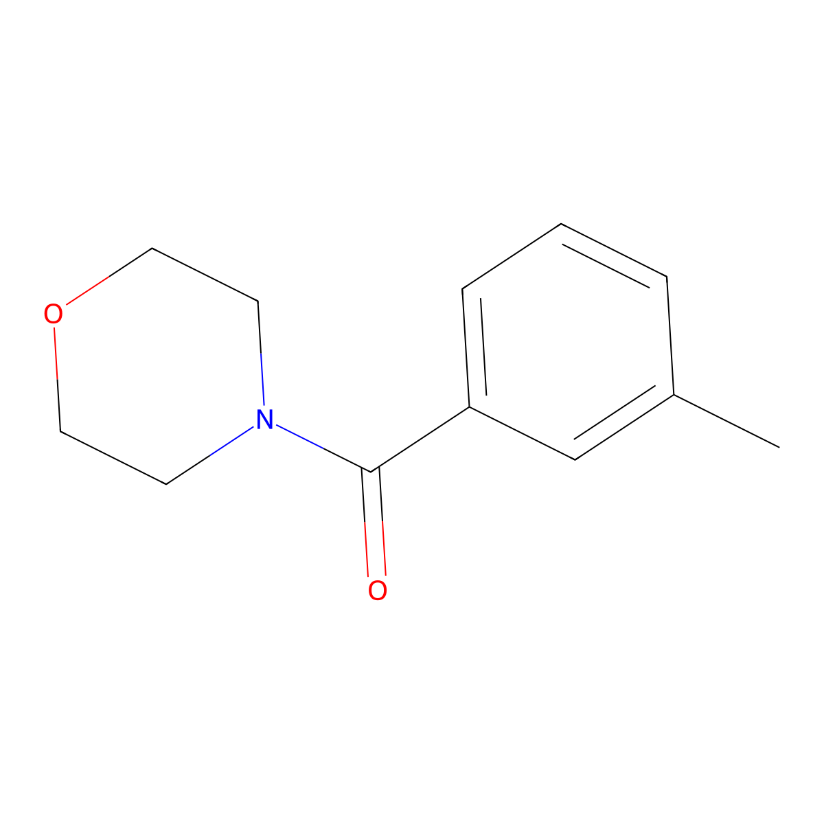 (3-Methylphenyl)(morpholin-4-yl)methanone molecular structure, CAS 22353-00-0