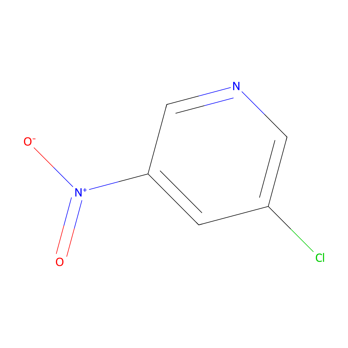 3-Chloro-5-nitropyridine molecular structure, CAS 22353-33-9