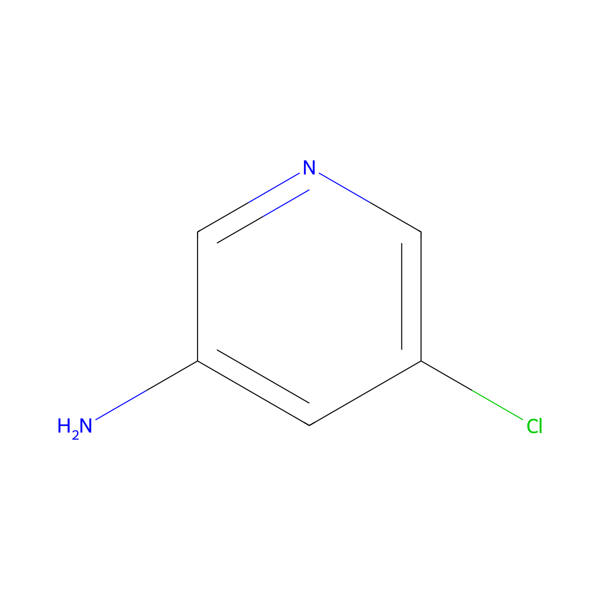 3-Amino-5-chloropyridine molecular structure, CAS 22353-34-0