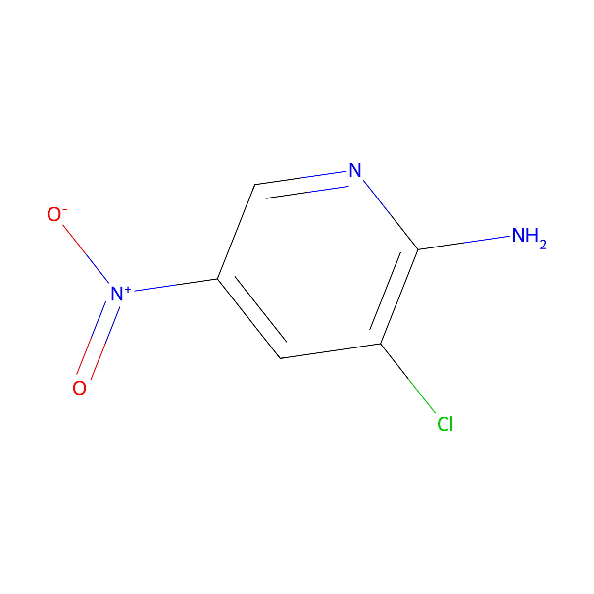 3-Chloro-5-nitropyridin-2-amine molecular structure, CAS 22353-35-1