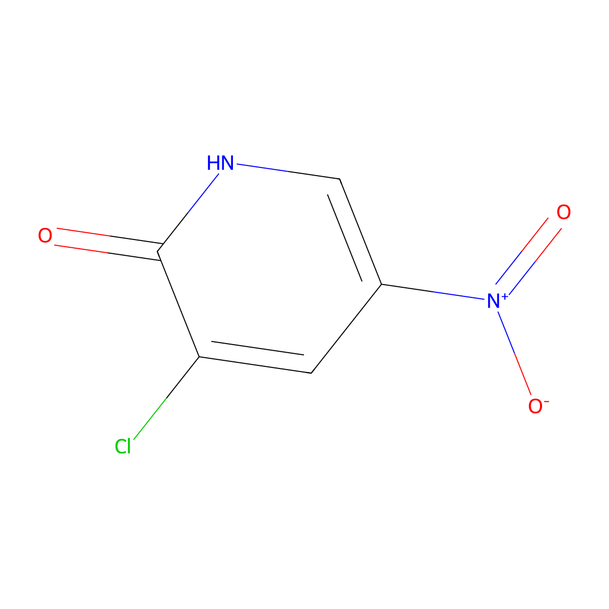 3-Chloro-5-nitro-2(1H)-pyridinone molecular structure, CAS 22353-38-4