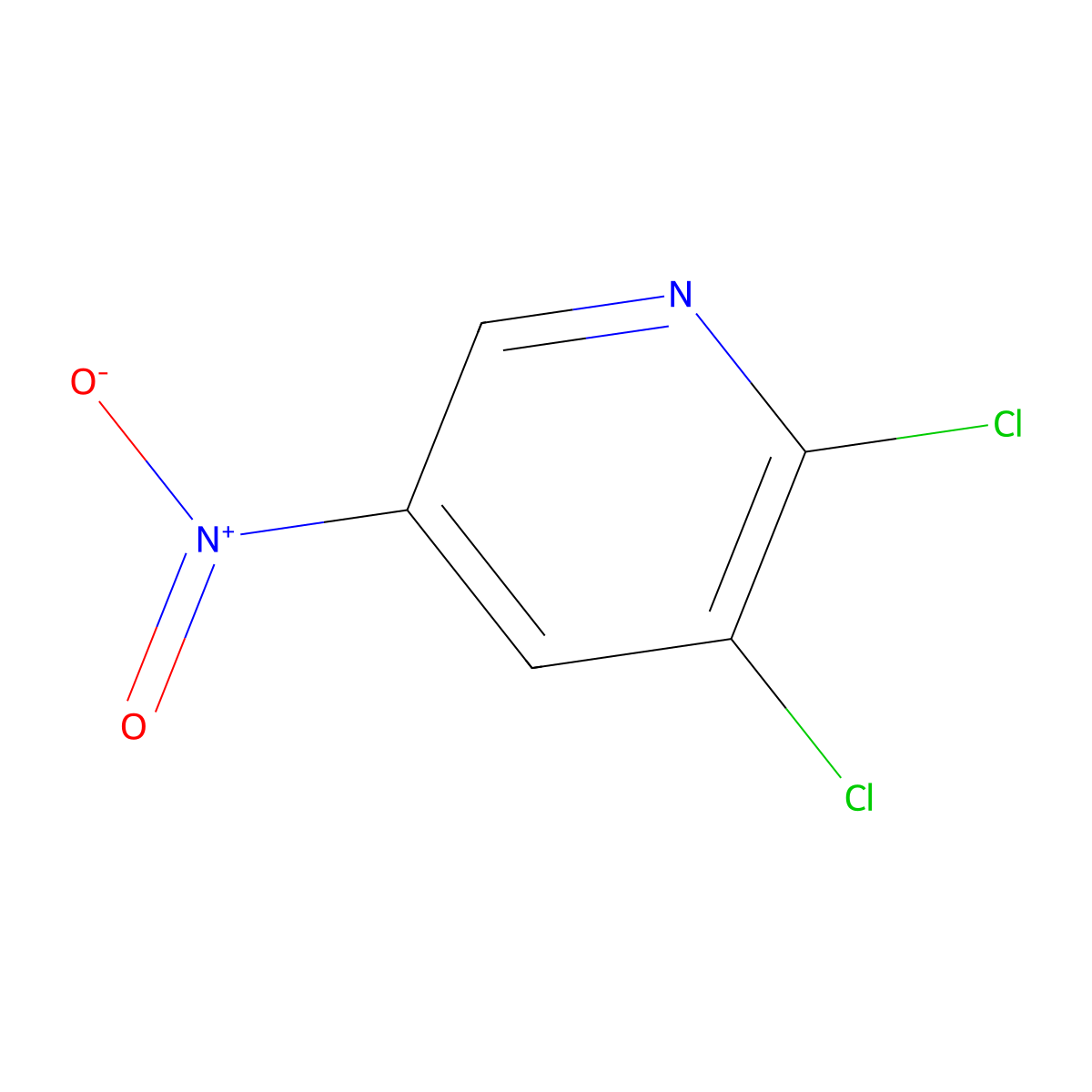 2,3-Dichloro-5-nitropyridine molecular structure, CAS 22353-40-8