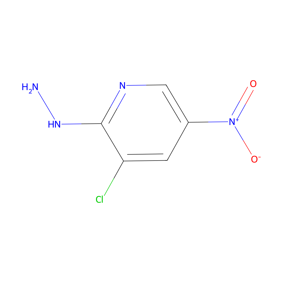 3-Chloro-2-hydrazinyl-5-nitropyridine molecular structure, CAS 22353-43-1