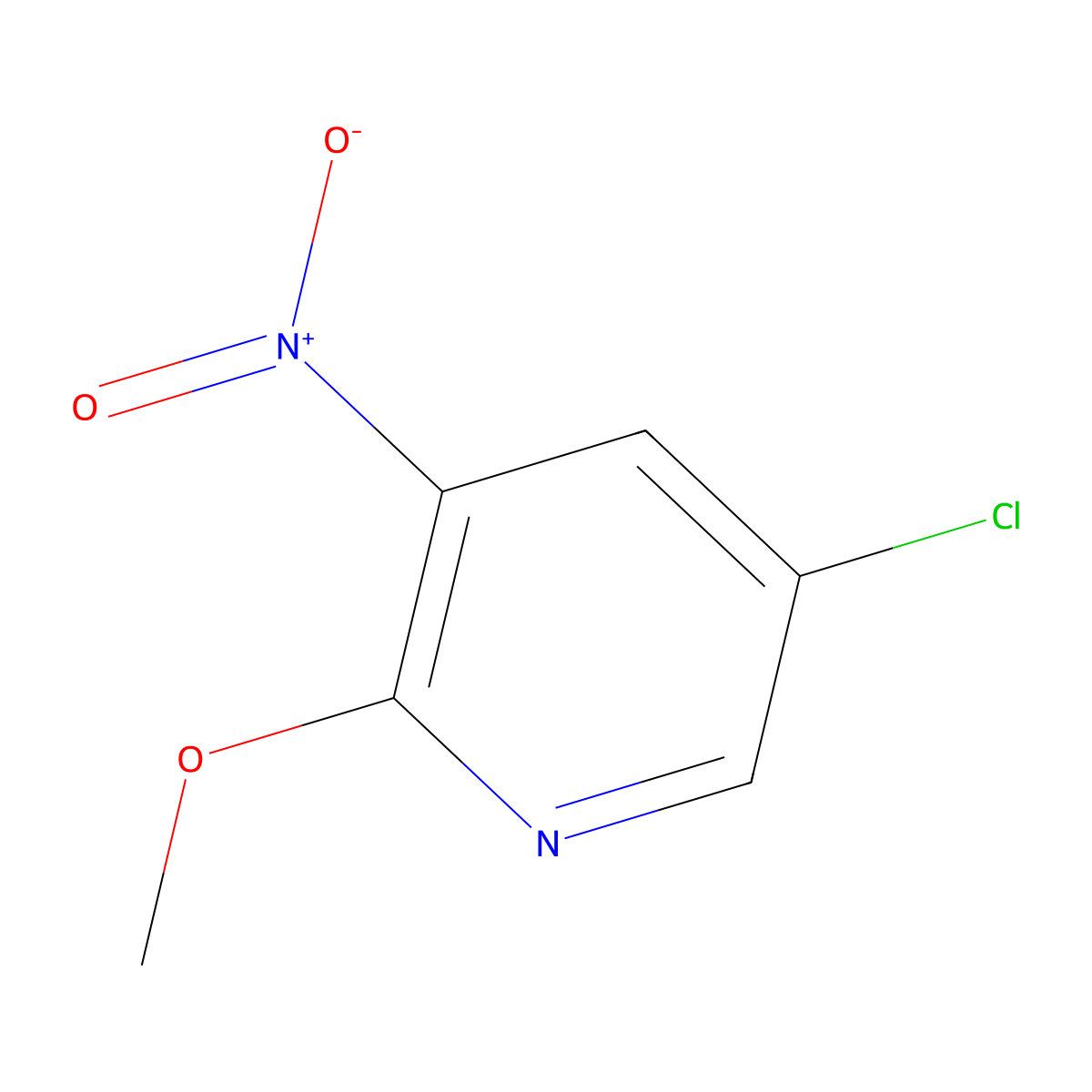 5-Chloro-2-methoxy-3-nitropyridine molecular structure, CAS 22353-52-2