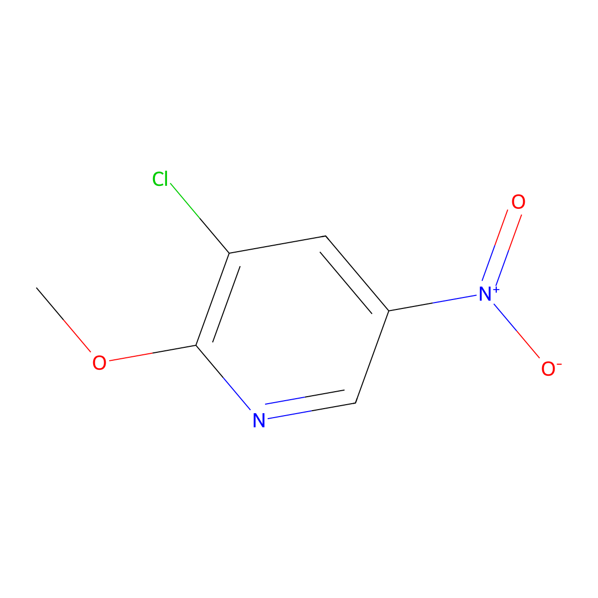 3-Chloro-2-methoxy-5-nitropyridine molecular structure, CAS 22353-53-3
