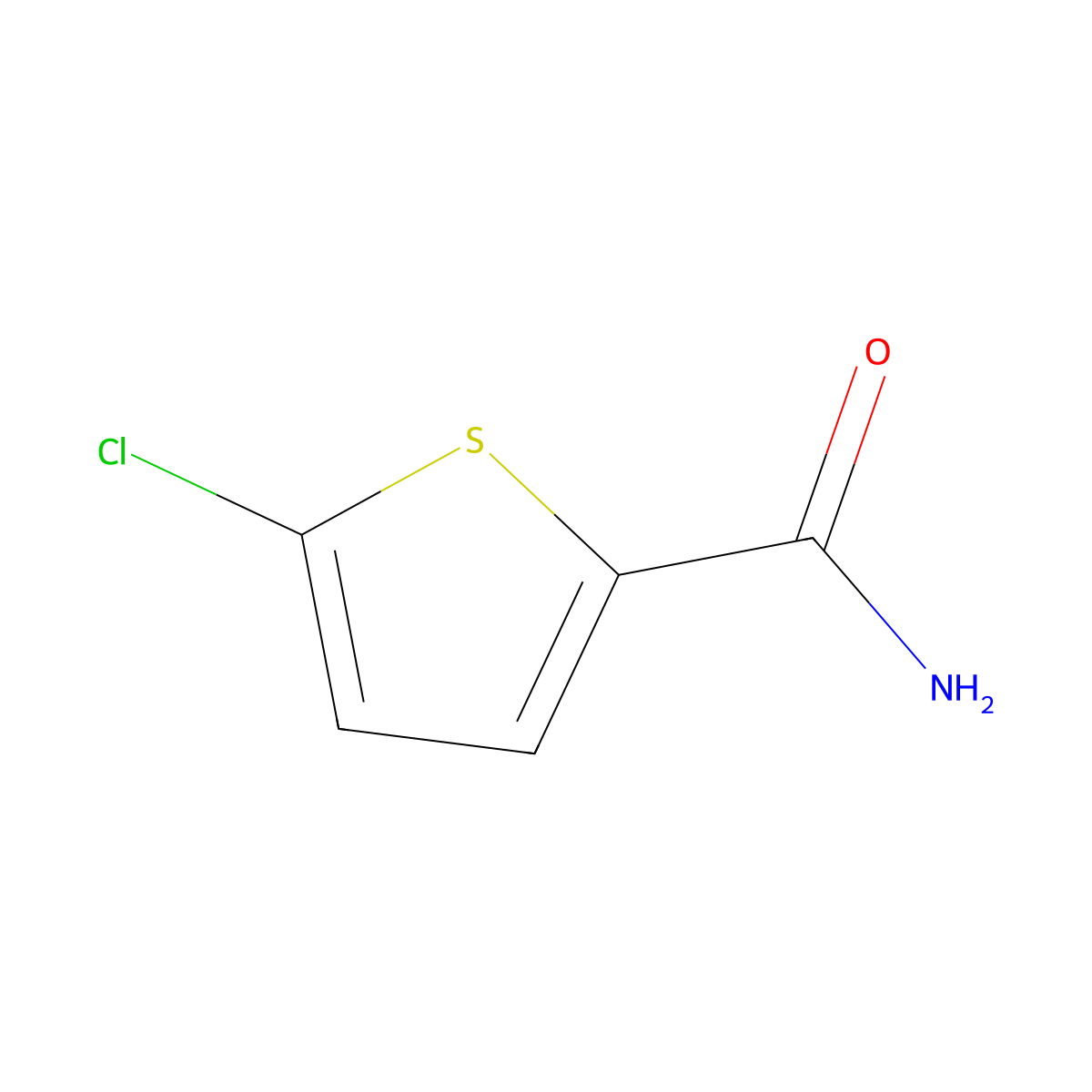 5-Chlorothiophene-2-carboxamide molecular structure, CAS 22353-82-8