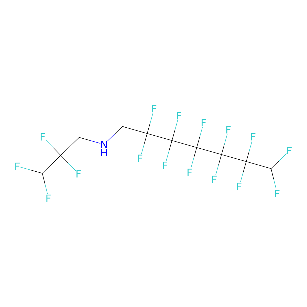 2,2,3,3,4,4,5,5,6,6,7,7-dodecafluoro-N-(2,2,3,3-tetrafluoropropyl)heptan-1-amine molecular structure, CAS 223532-54-5