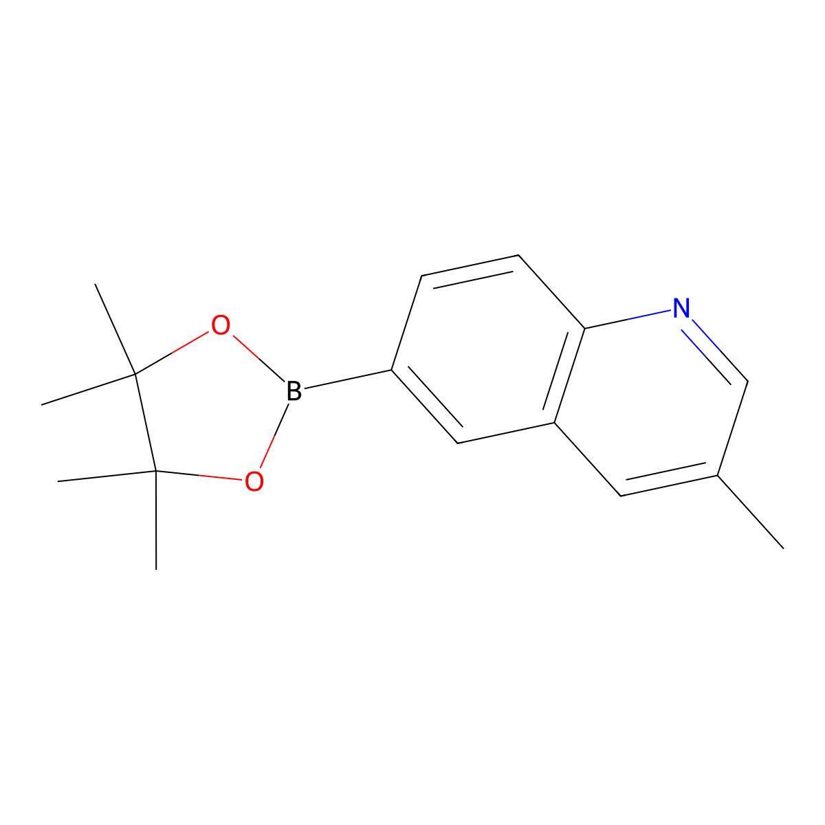 3-Methyl-6-(4,4,5,5-tetramethyl-1,3,2-dioxaborolan-2-YL)quinoline molecular structure, CAS 2235386-35-1