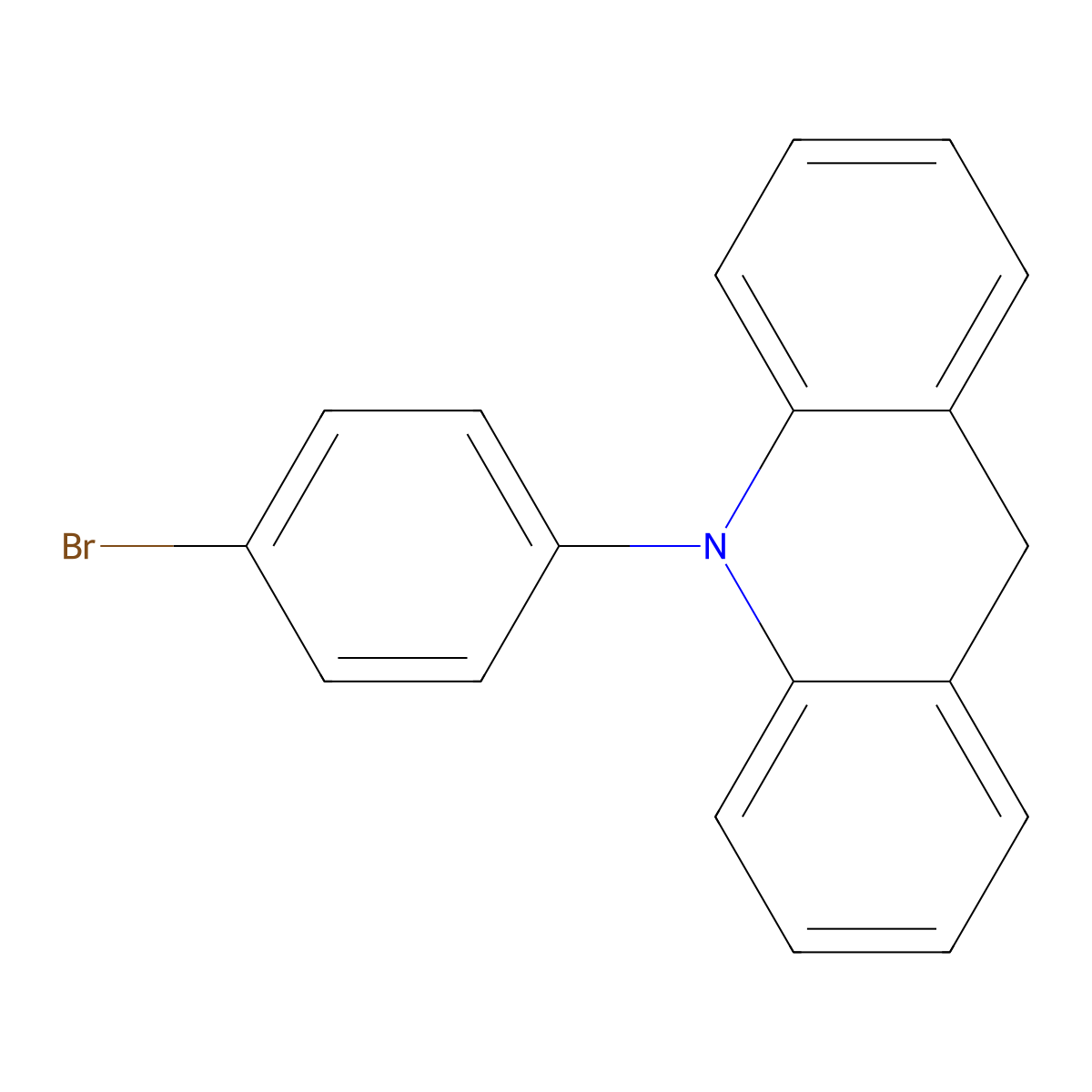 10-(4-Bromophenyl)-9,10-dihydroacridine molecular structure, CAS 2235395-02-3