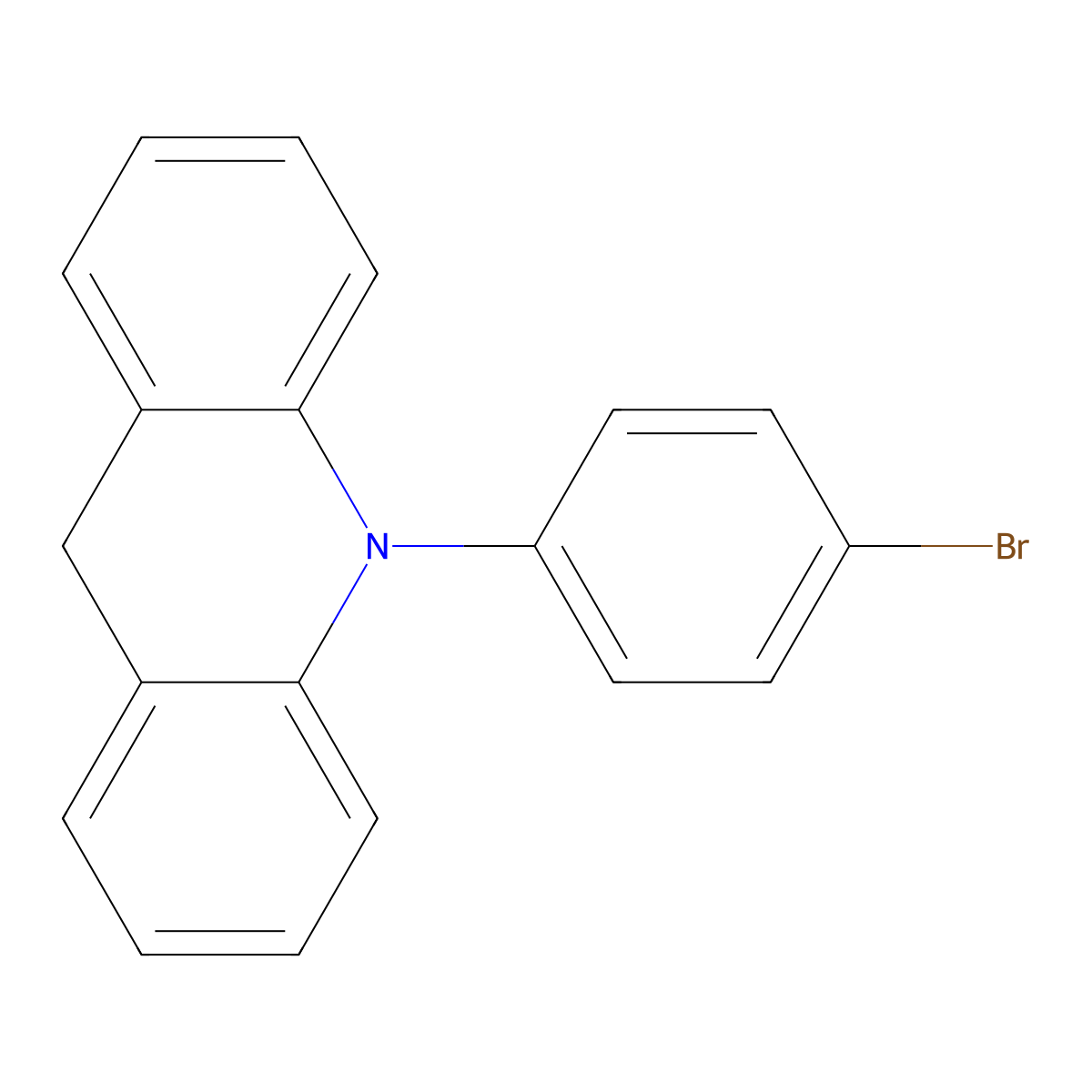 10-(4-Bromophenyl)-9,10-dihydroacridine molecular structure, CAS 2235395-02-3