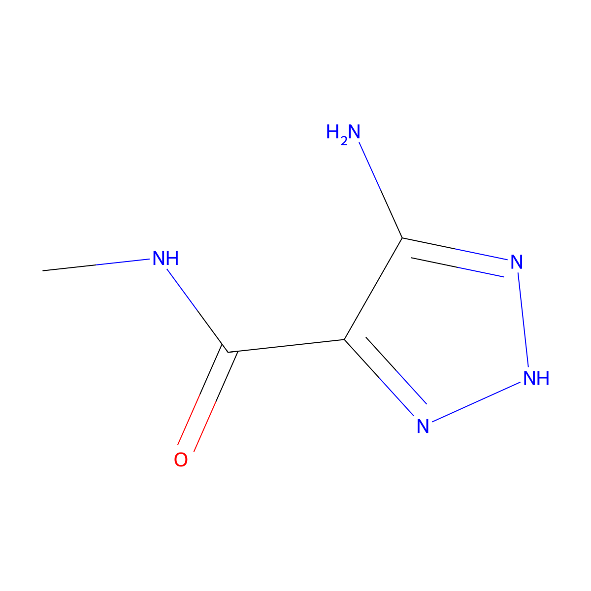 5-amino-N-methyl-1H-1,2,3-triazole-4-carboxamide molecular structure, CAS 22354-03-6