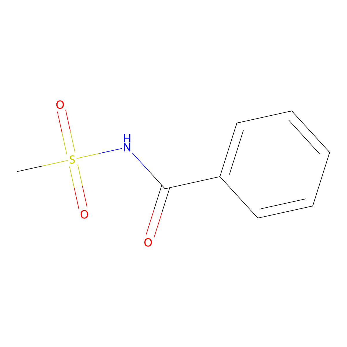 N-(methylsulfonyl)benzamide molecular structure, CAS 22354-11-6