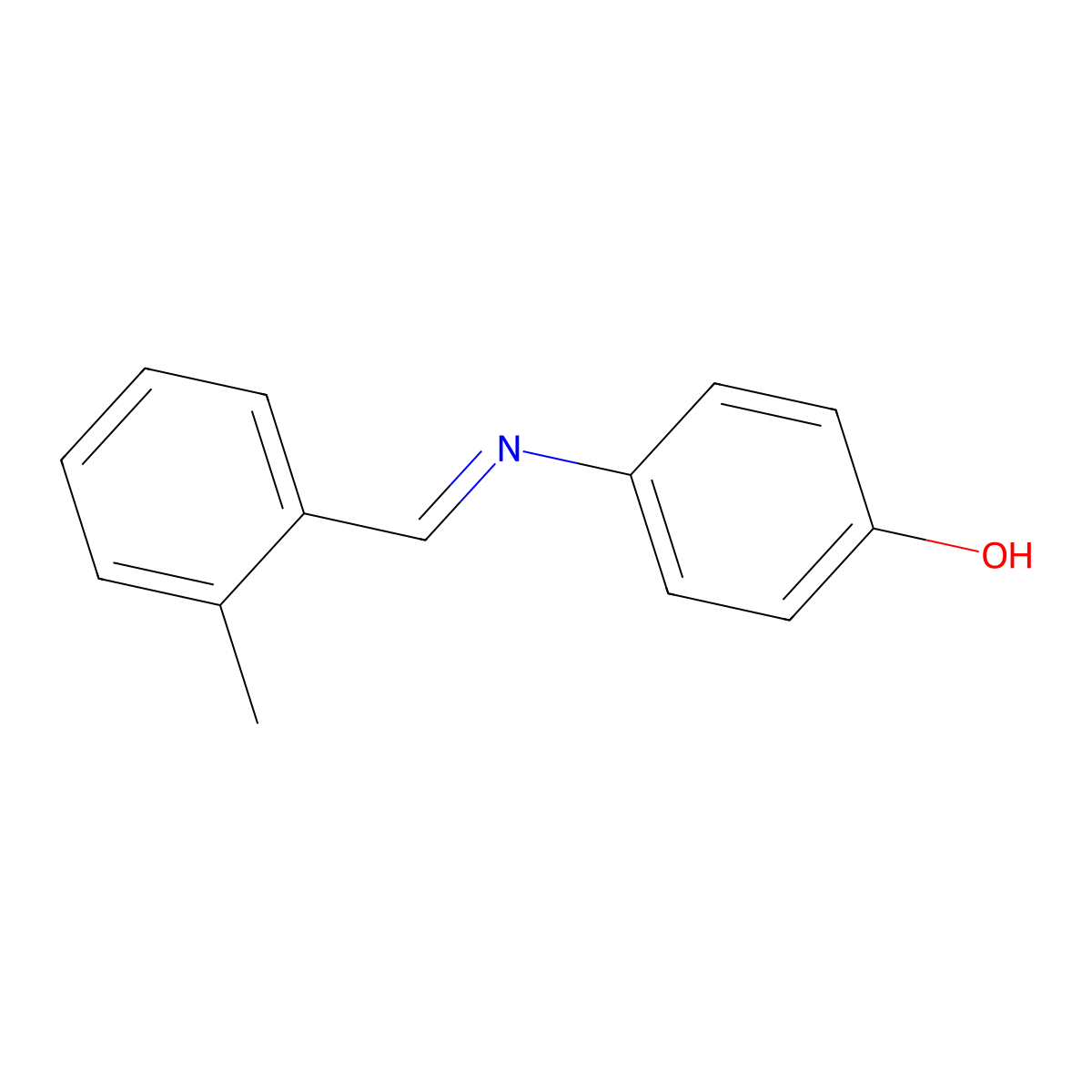 4-[(2-Methylbenzylidene)amino]phenol molecular structure, CAS 22355-70-0